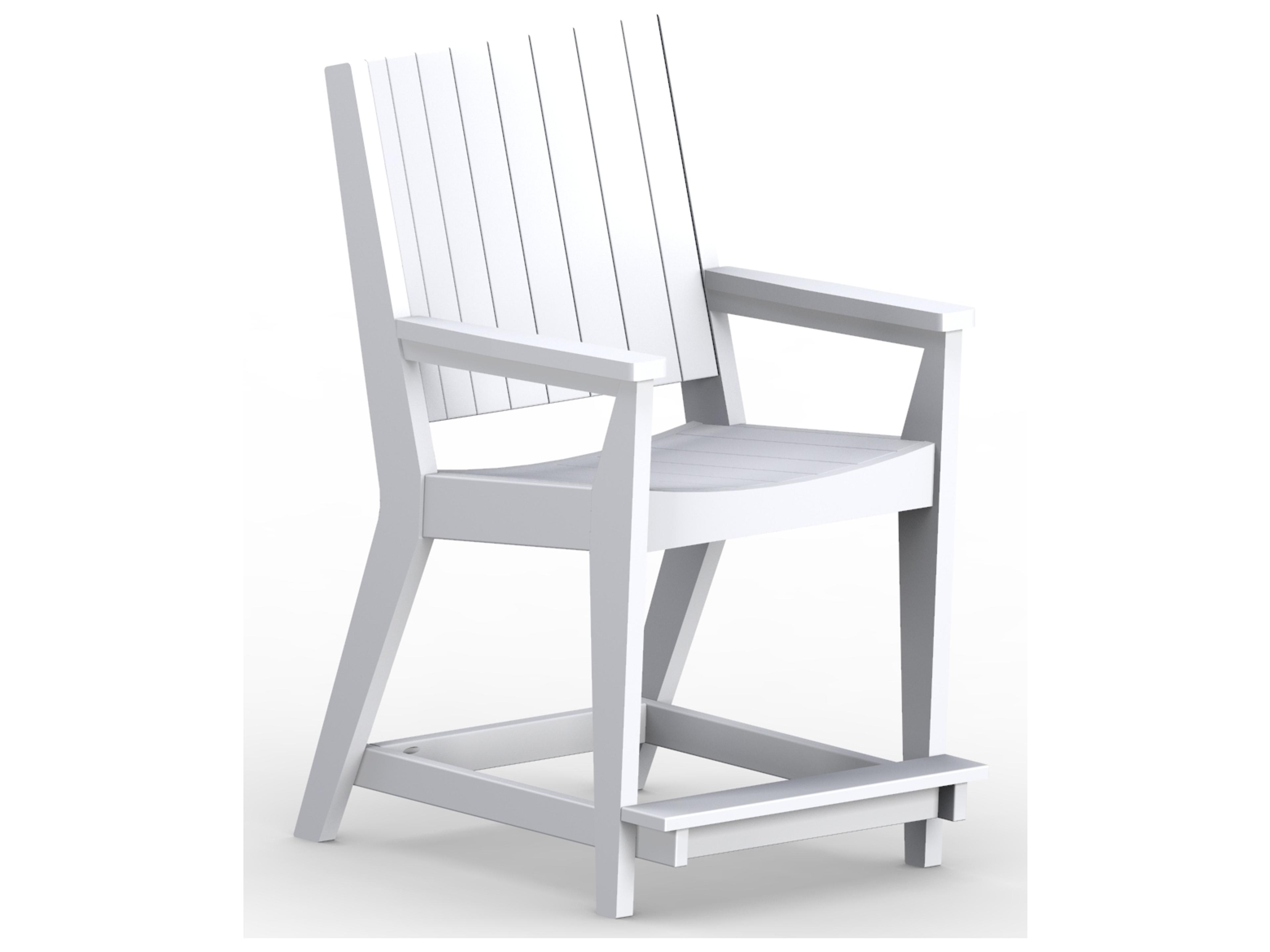 Berlin Gardens Manhew Recycled Plastic Chat Outdoor Counter Chair