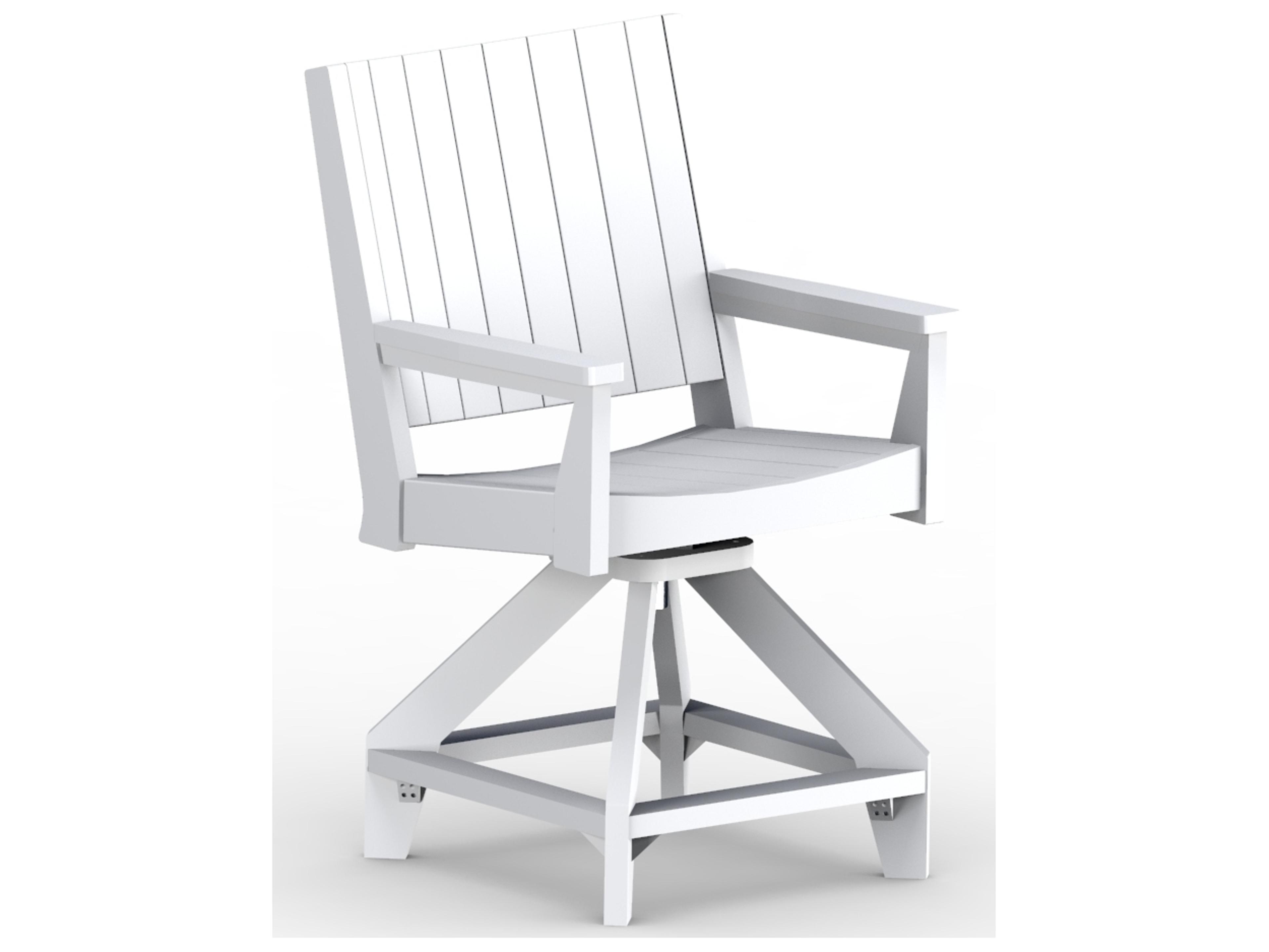 Berlin Gardens Manhew Recycled Plastic Chat Swivel Outdoor Patio Counter Chair