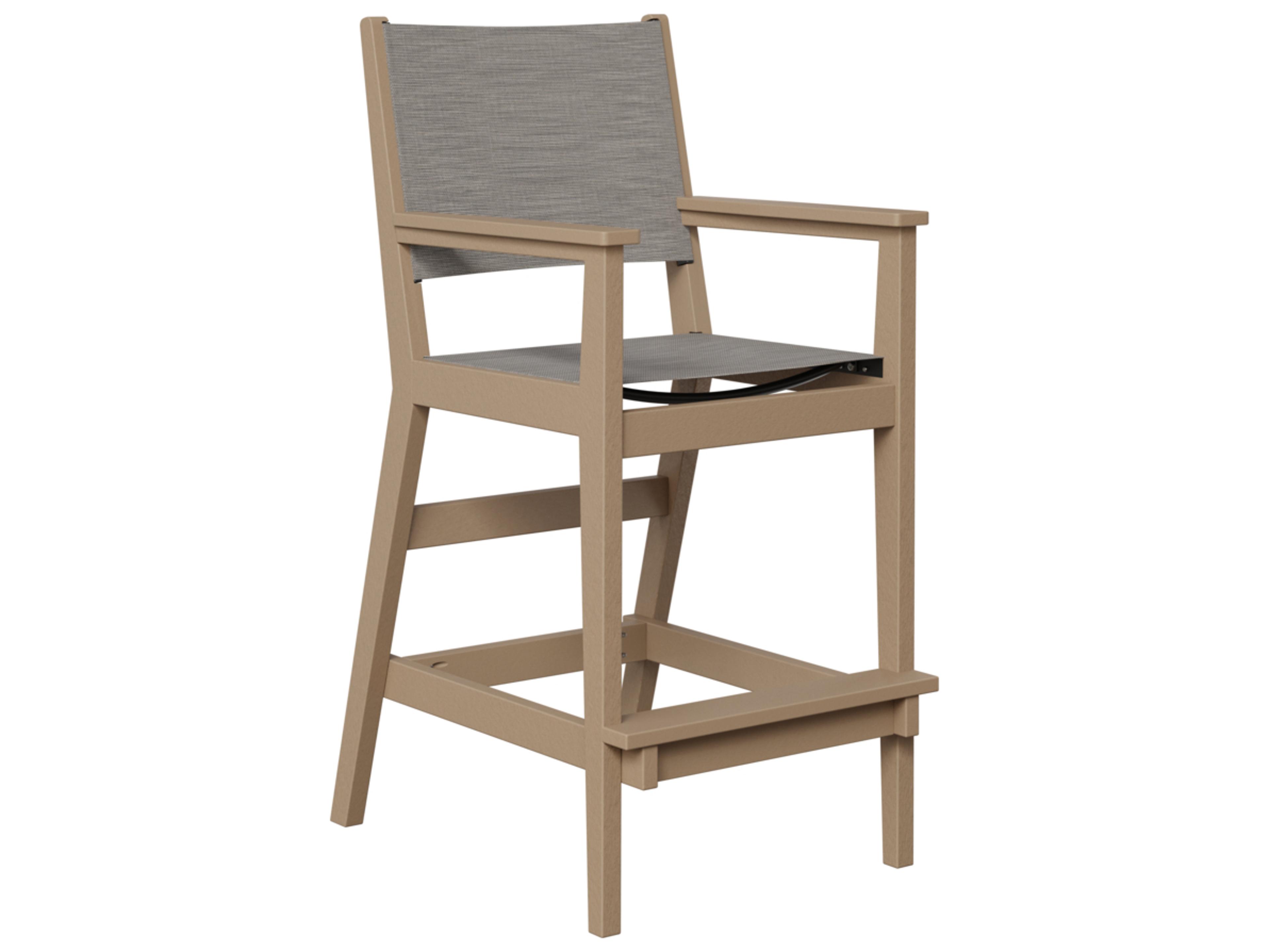 Berlin Gardens Mayhew Recycled Plastic Padded Sling Bar Arm Chair