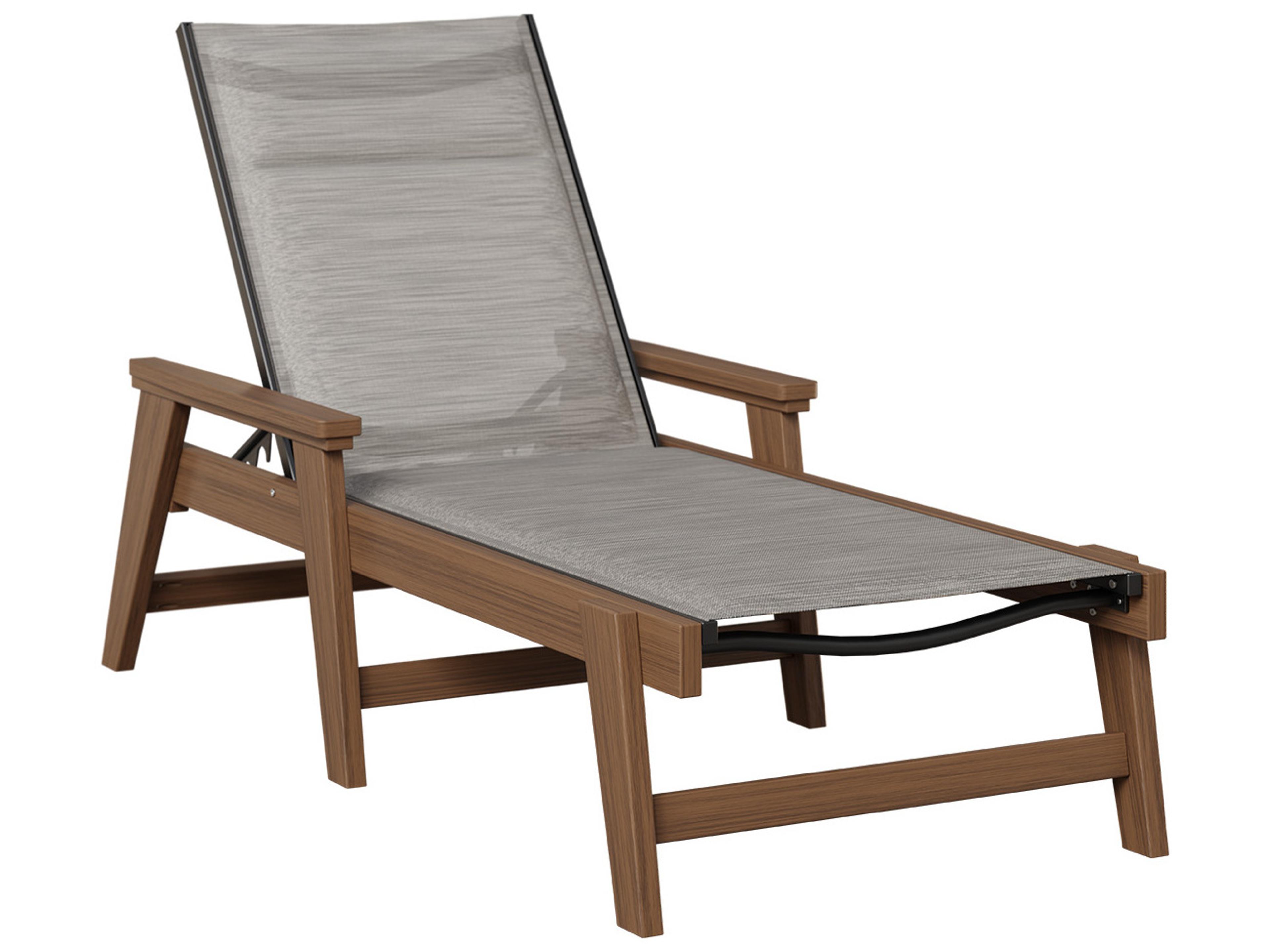 Berlin Gardens Mayhew Recycled Plastic Sling Chaise Lounge with Arms
