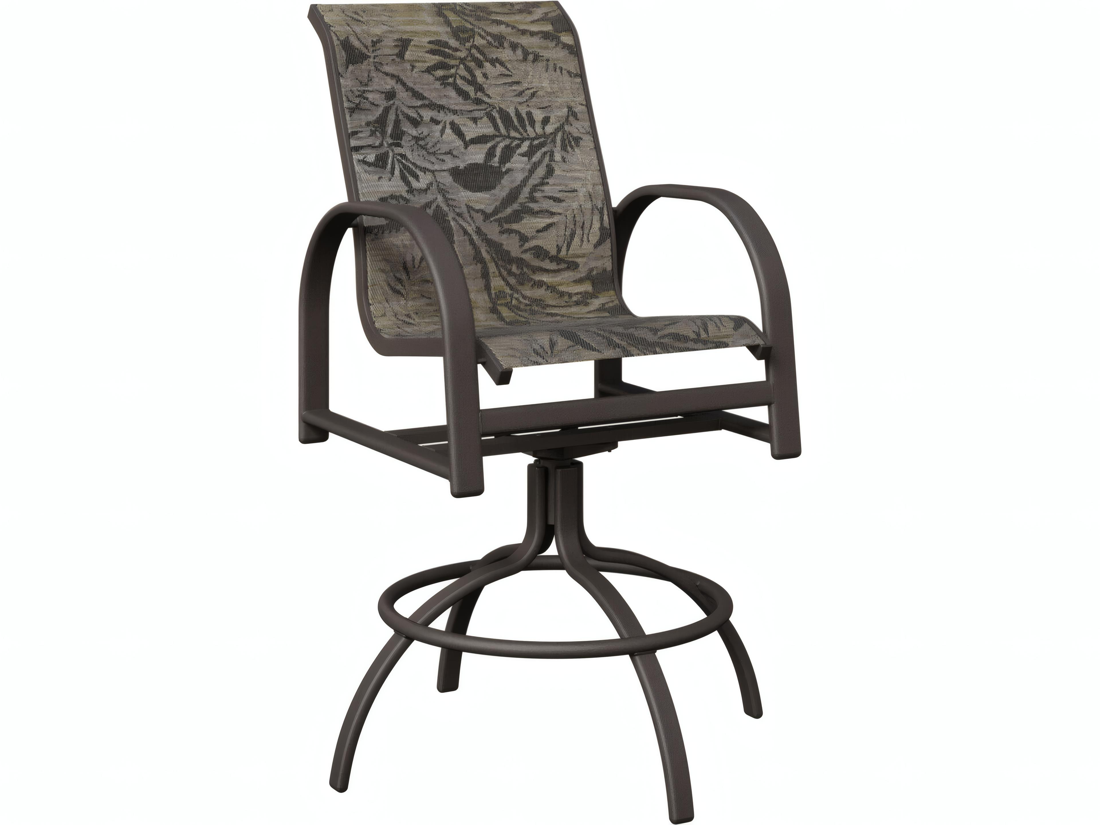 Berlin Gardens Murphy Aluminum Padded Sling Swivel Bar Chair