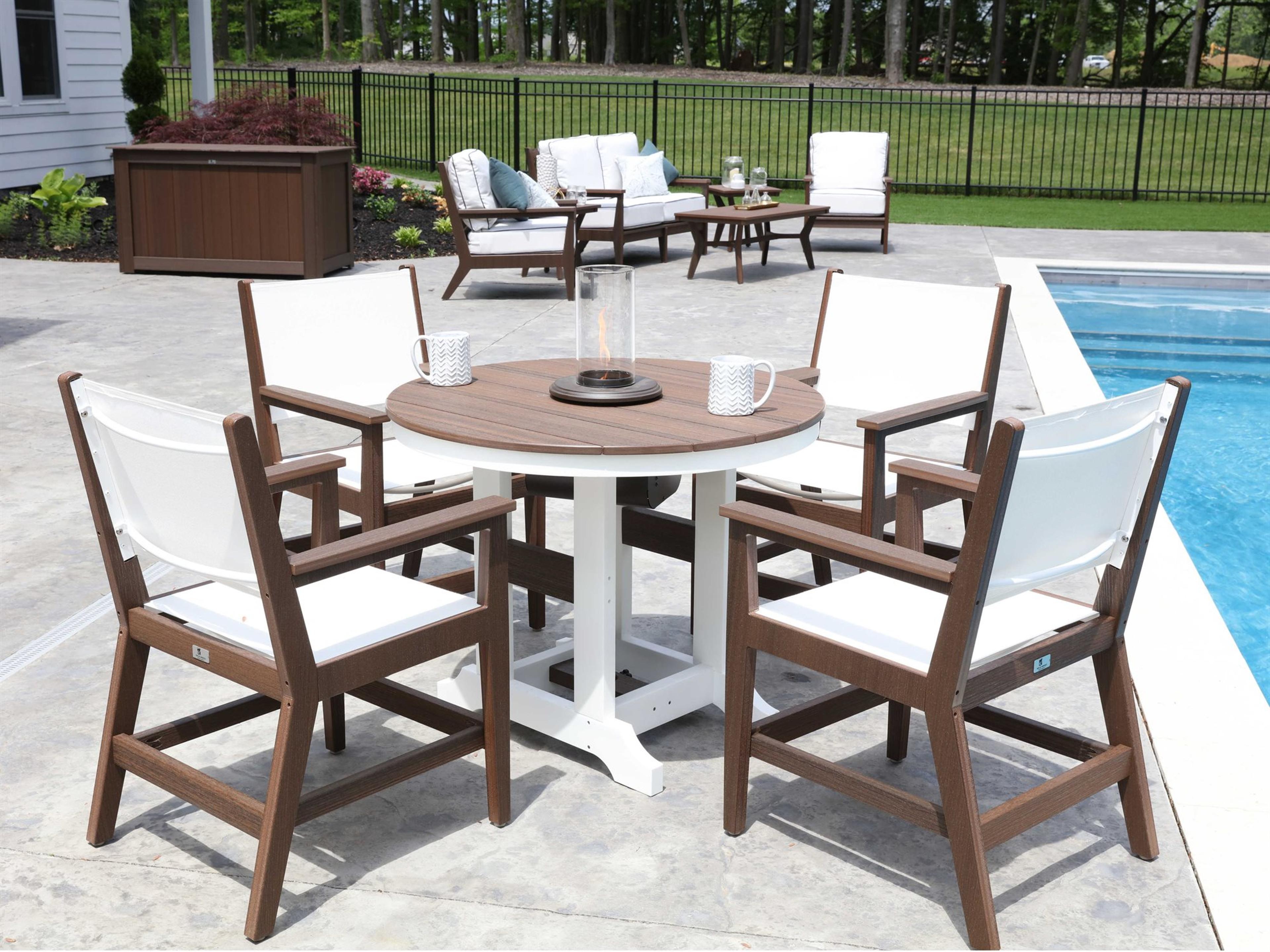 Berlin Gardens Manhew Sling Recycled Plastic Outdoor Patio Dining Set