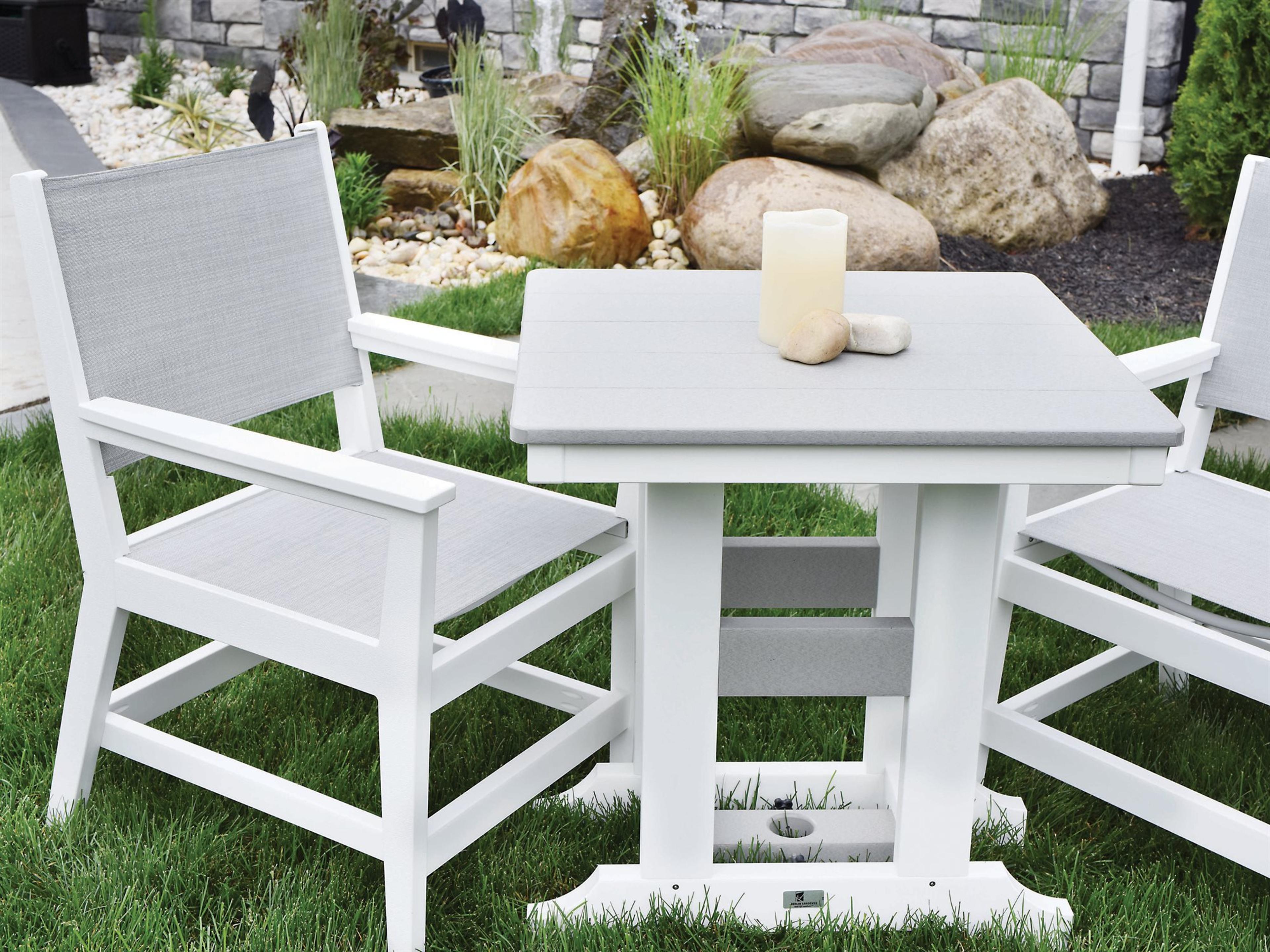 Berlin Gardens Manhew Sling Recycled Plastic Outdoor Dining Set