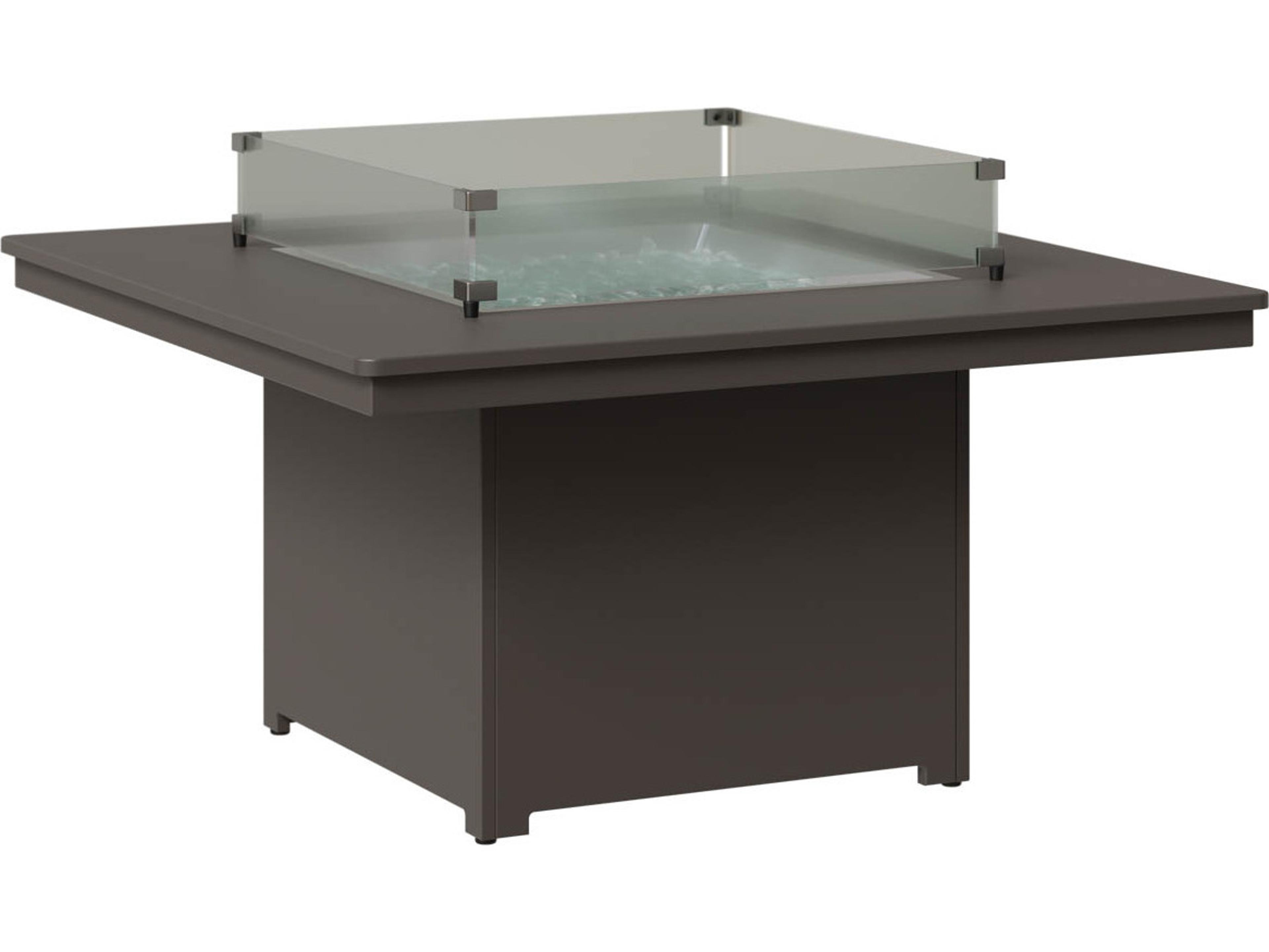 Berlin Gardens Numa Recycled Plastic Square Fire Pit Height Table