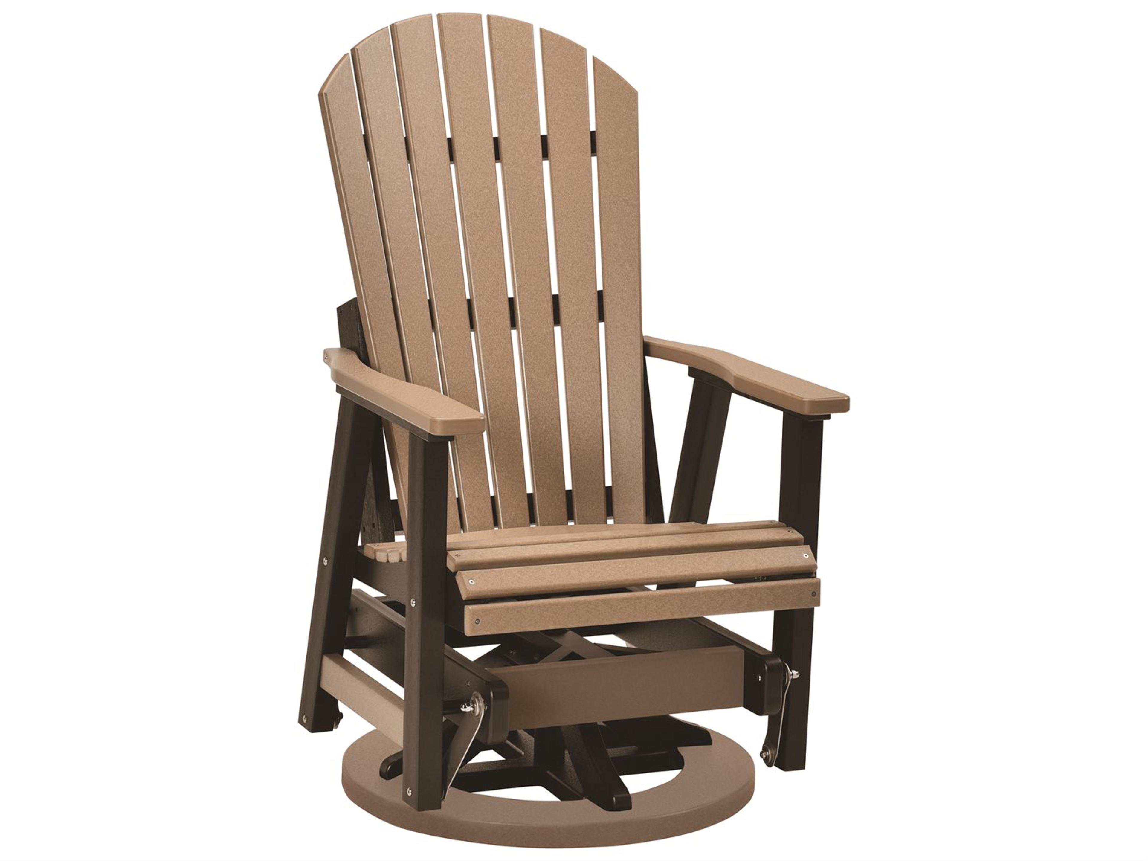 Berlin Gardens Comfo-Back Recycled Plastic Swivel Glider in Chrome Brackets