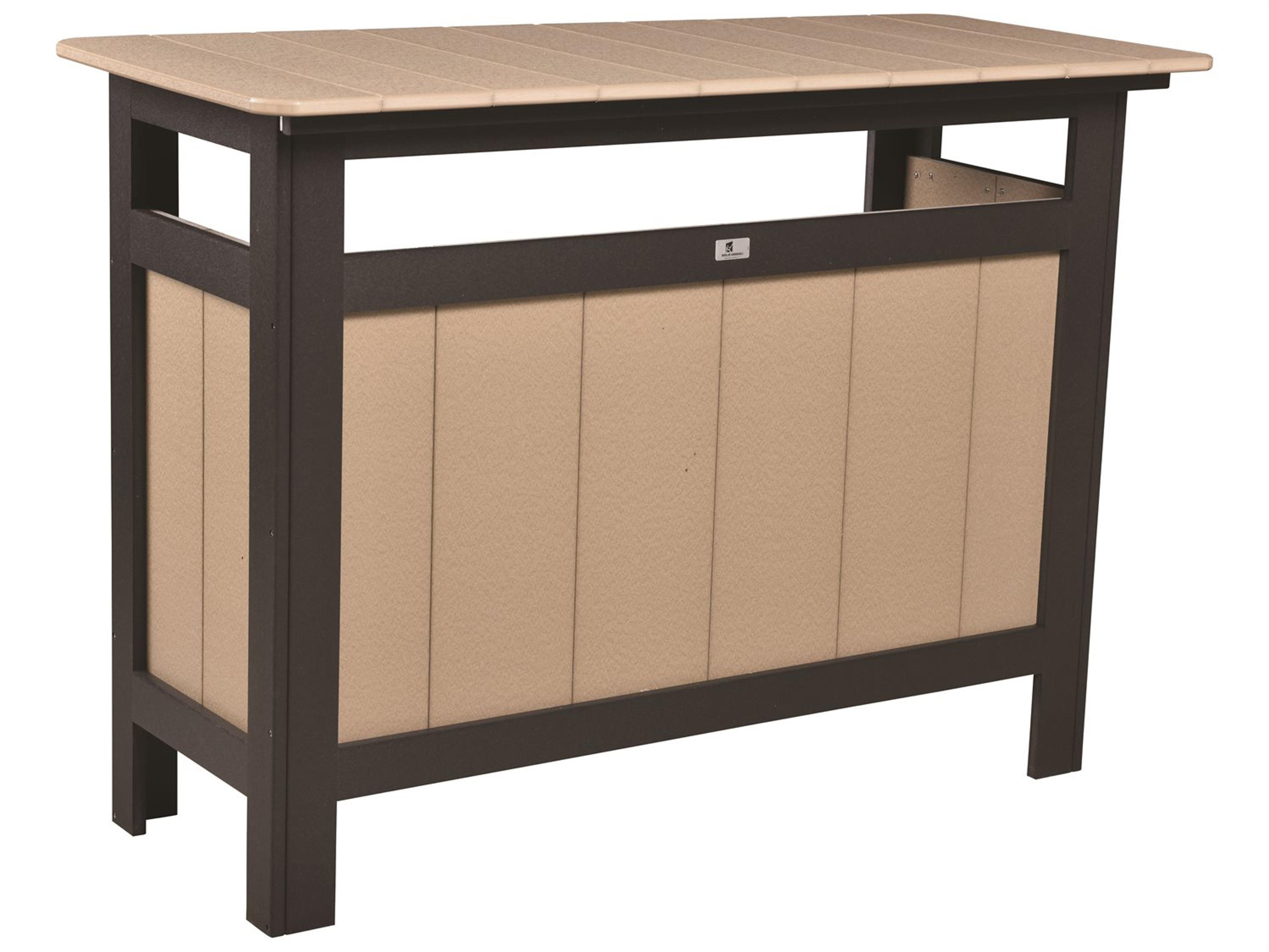 Berlin Gardens Recycled Plastic Rectangular Outdoor Bar Table