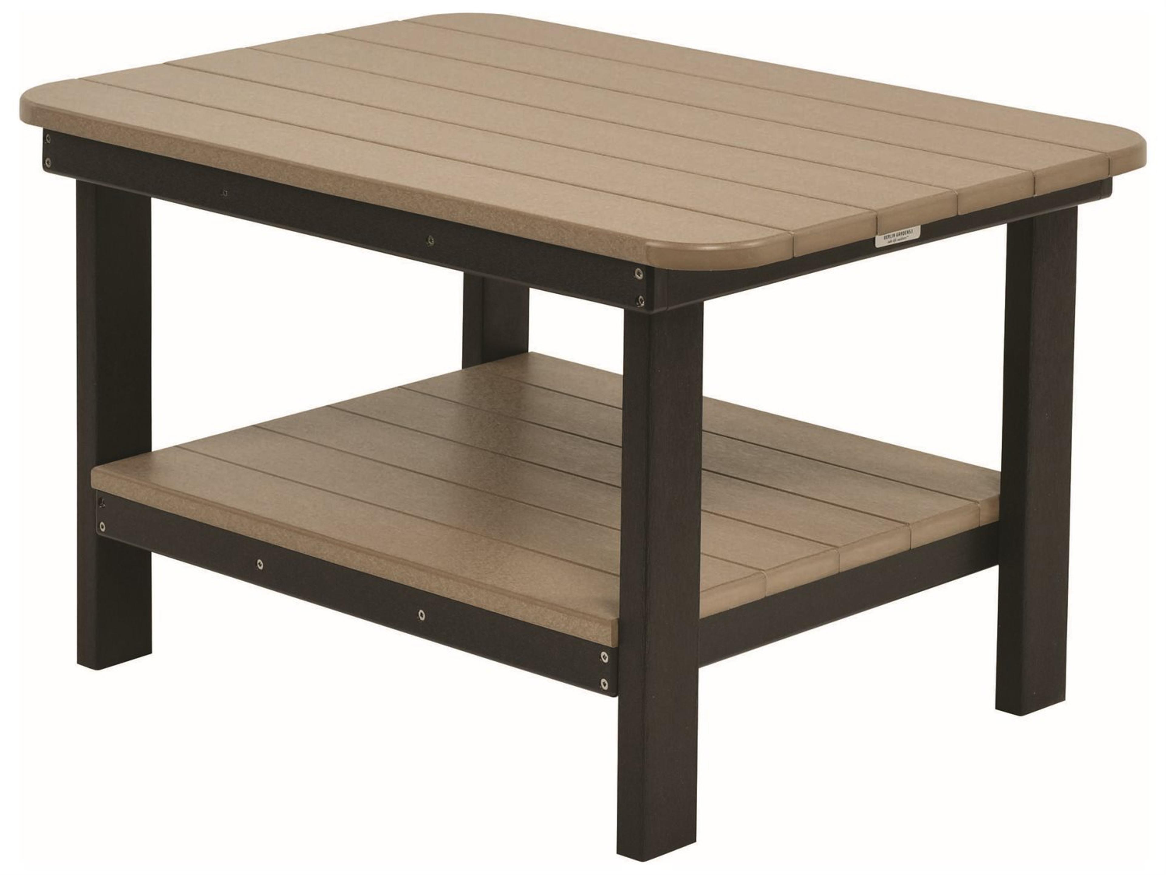 Berlin Gardens Accessories Recycled Plastic Rectangular Patio Coffee Table