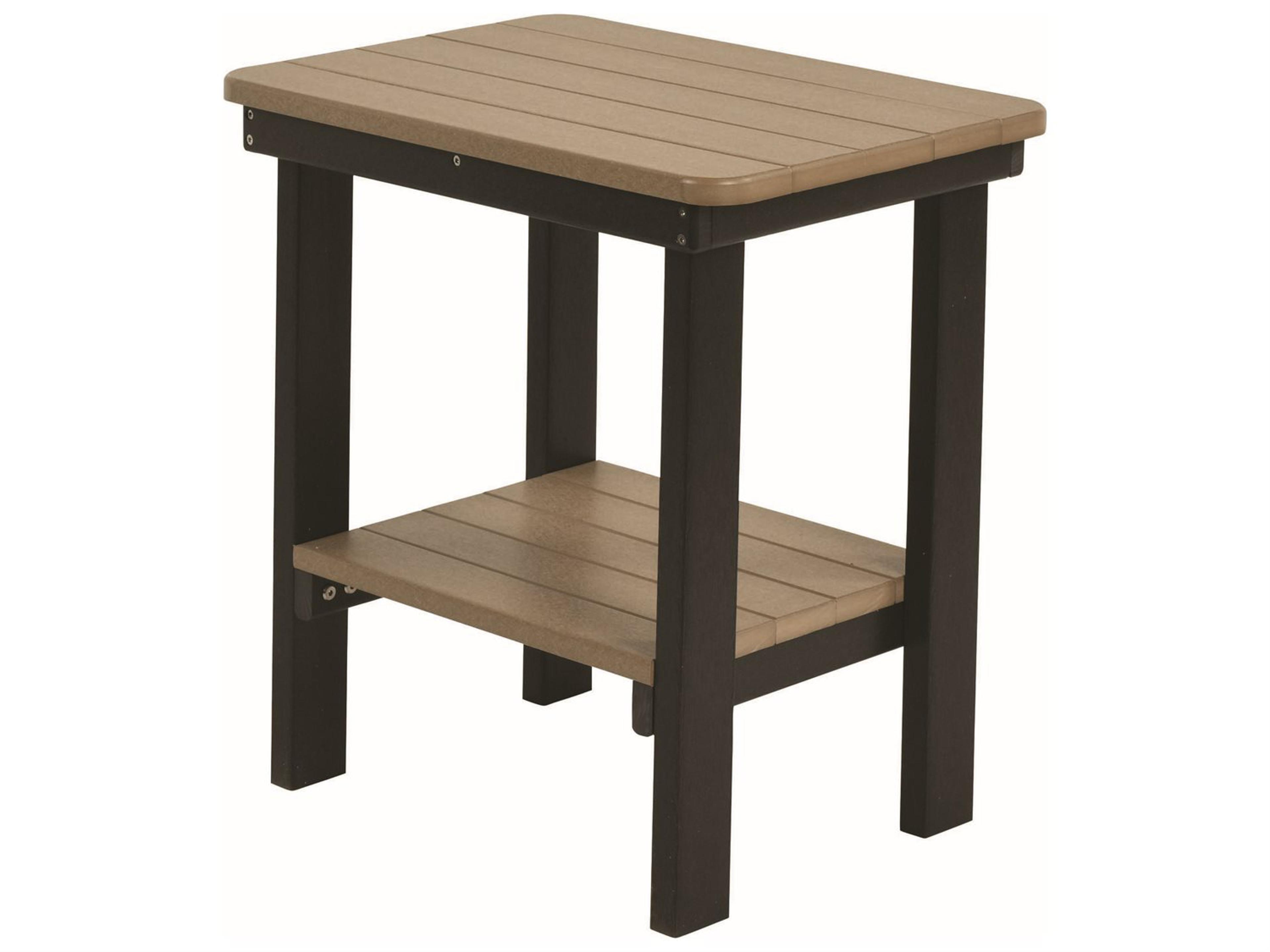 Berlin Gardens Accessories Recycled Plastic Rectangular Patio End Table