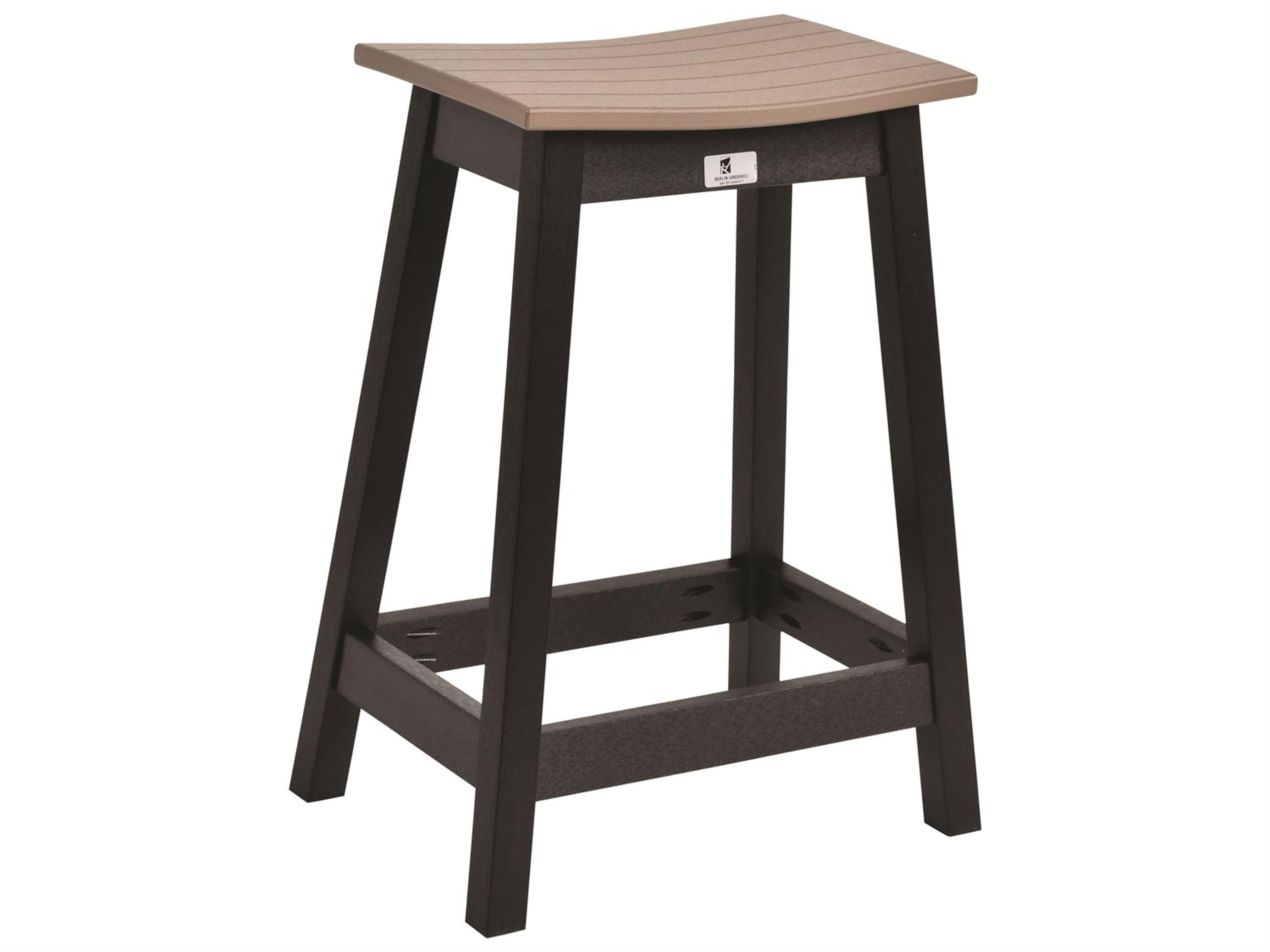 Berlin Gardens Recycled Plastic Saddle Patio Counter Stool