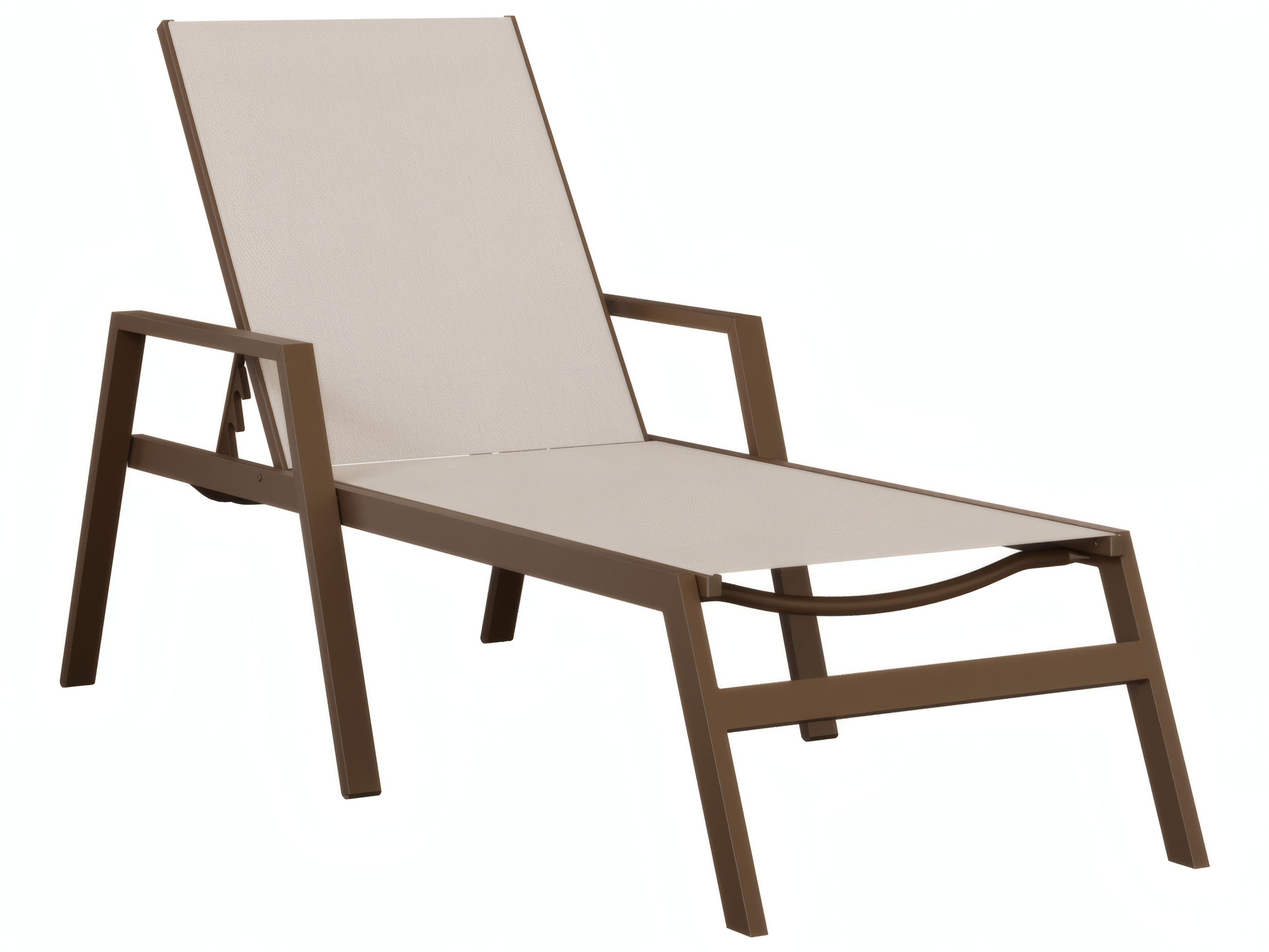 Berlin Gardens Vida Aluminum Sling Chaise Lounge with Arms