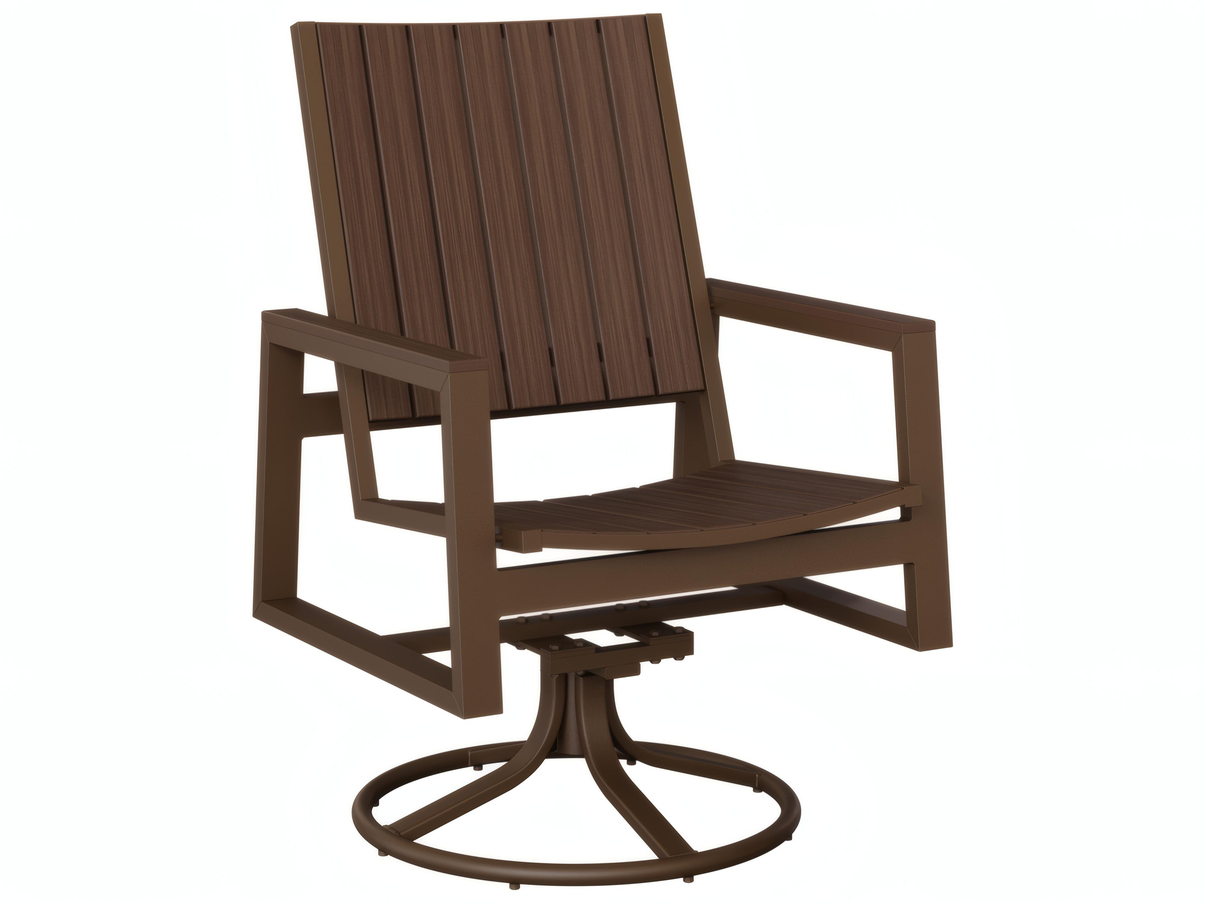 Berlin Gardens Vida Aluminum Poly Swivel Rocker Dining Chair