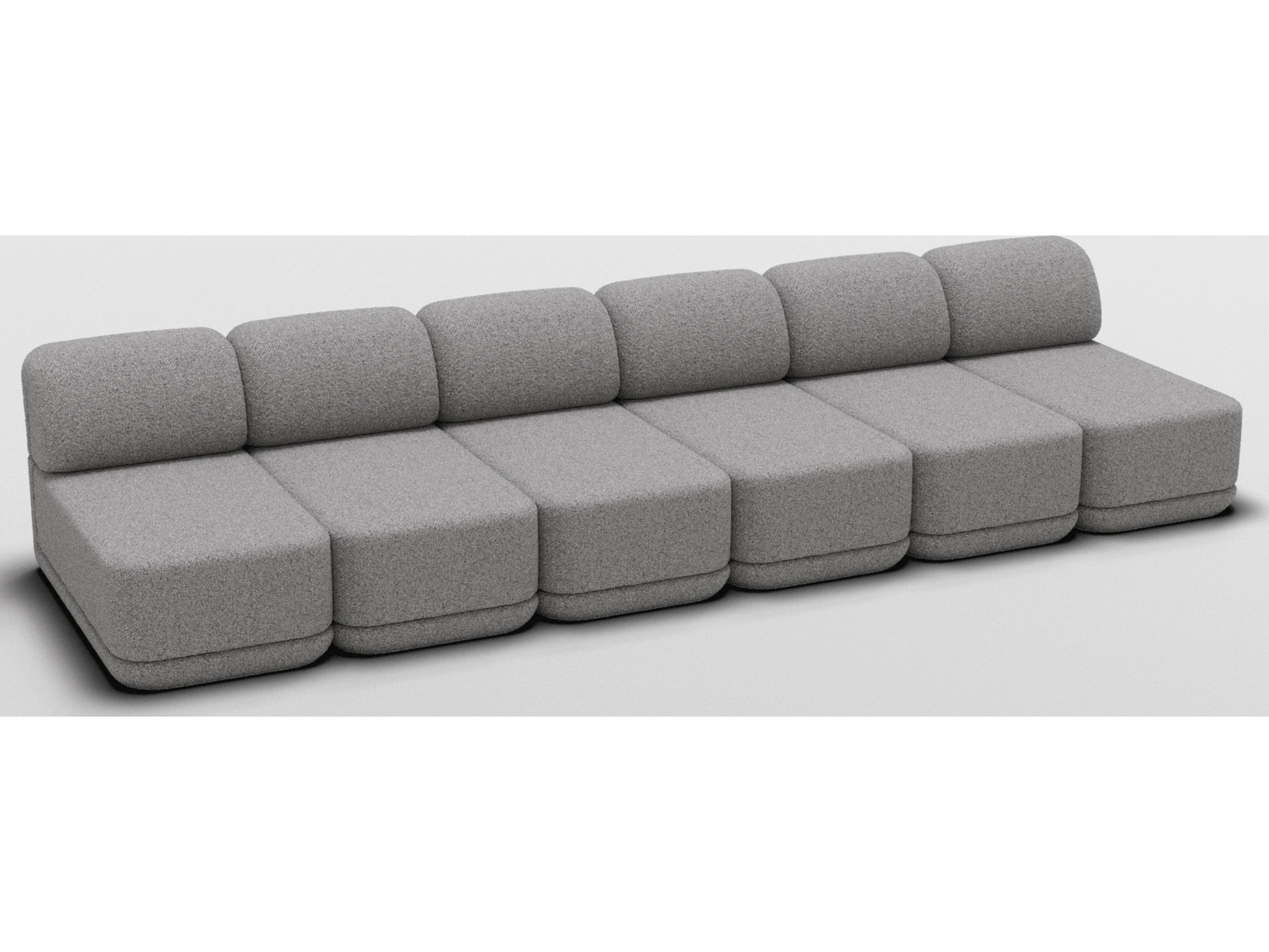 Bend Goods Cube Gray Upholstered Sectional Sofa