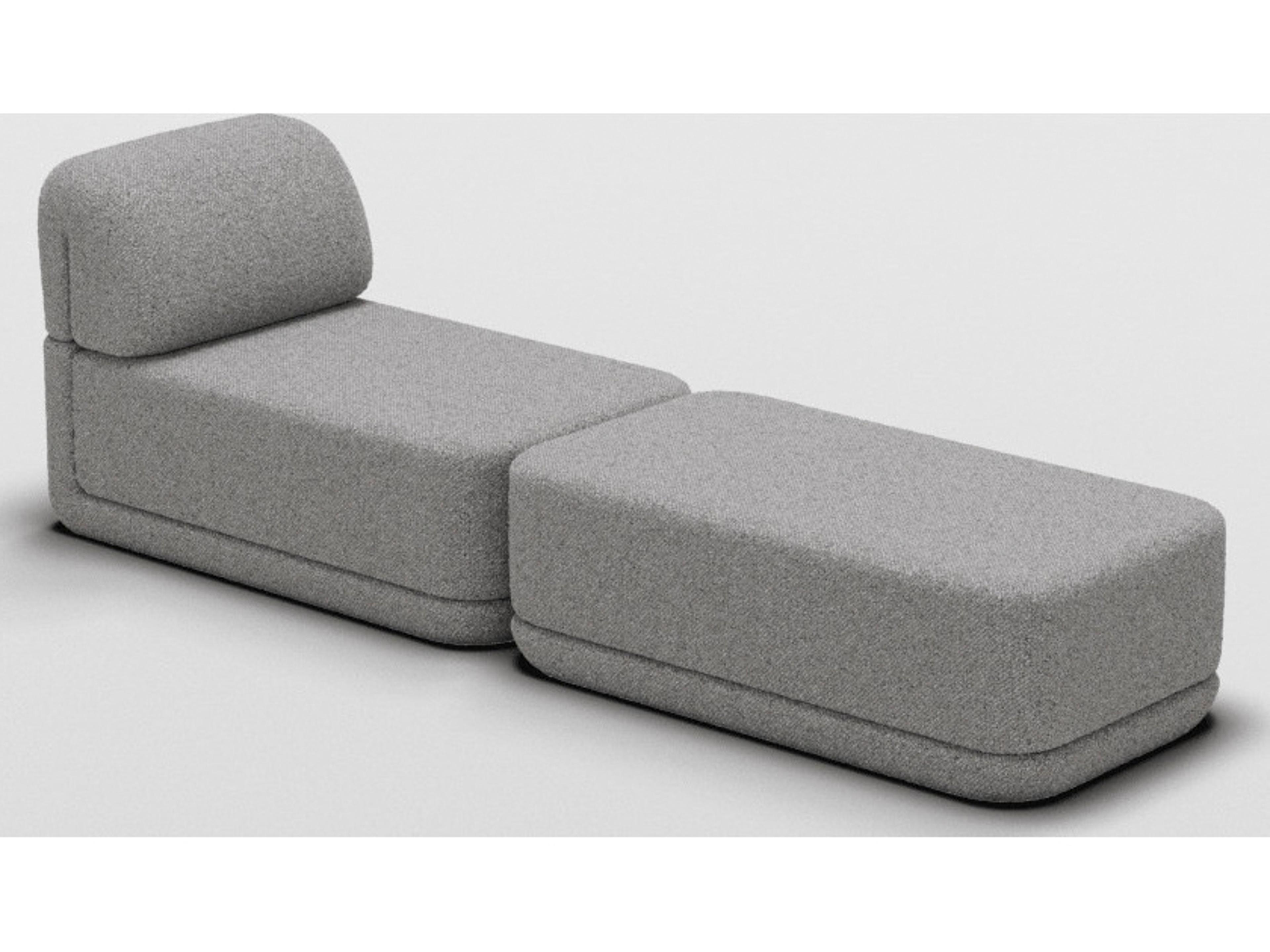 Bend Goods Cube Gray Upholstered Sectional Sofa