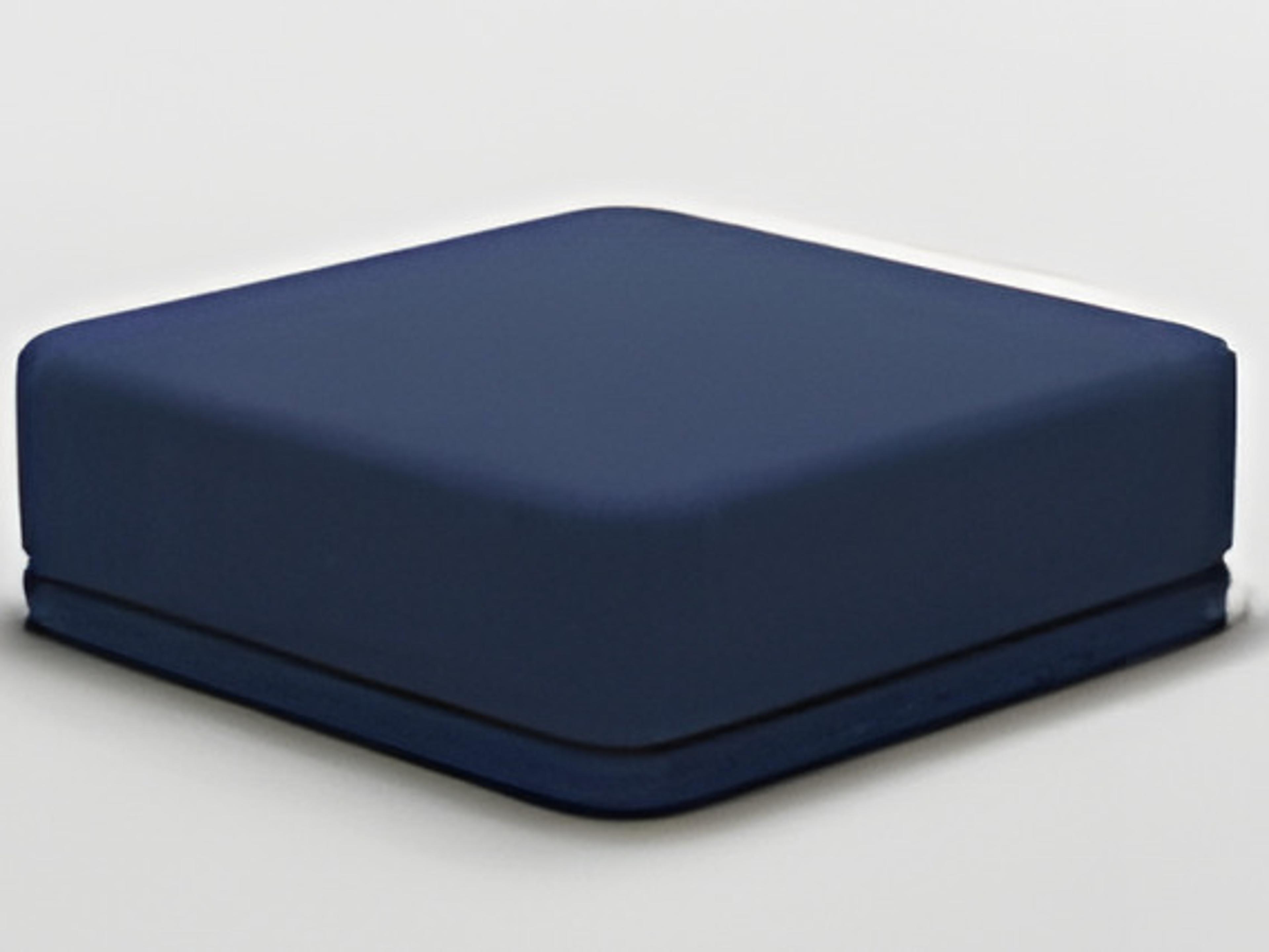 Bend Goods Navy Chenille Blue Upholstered Ottoman