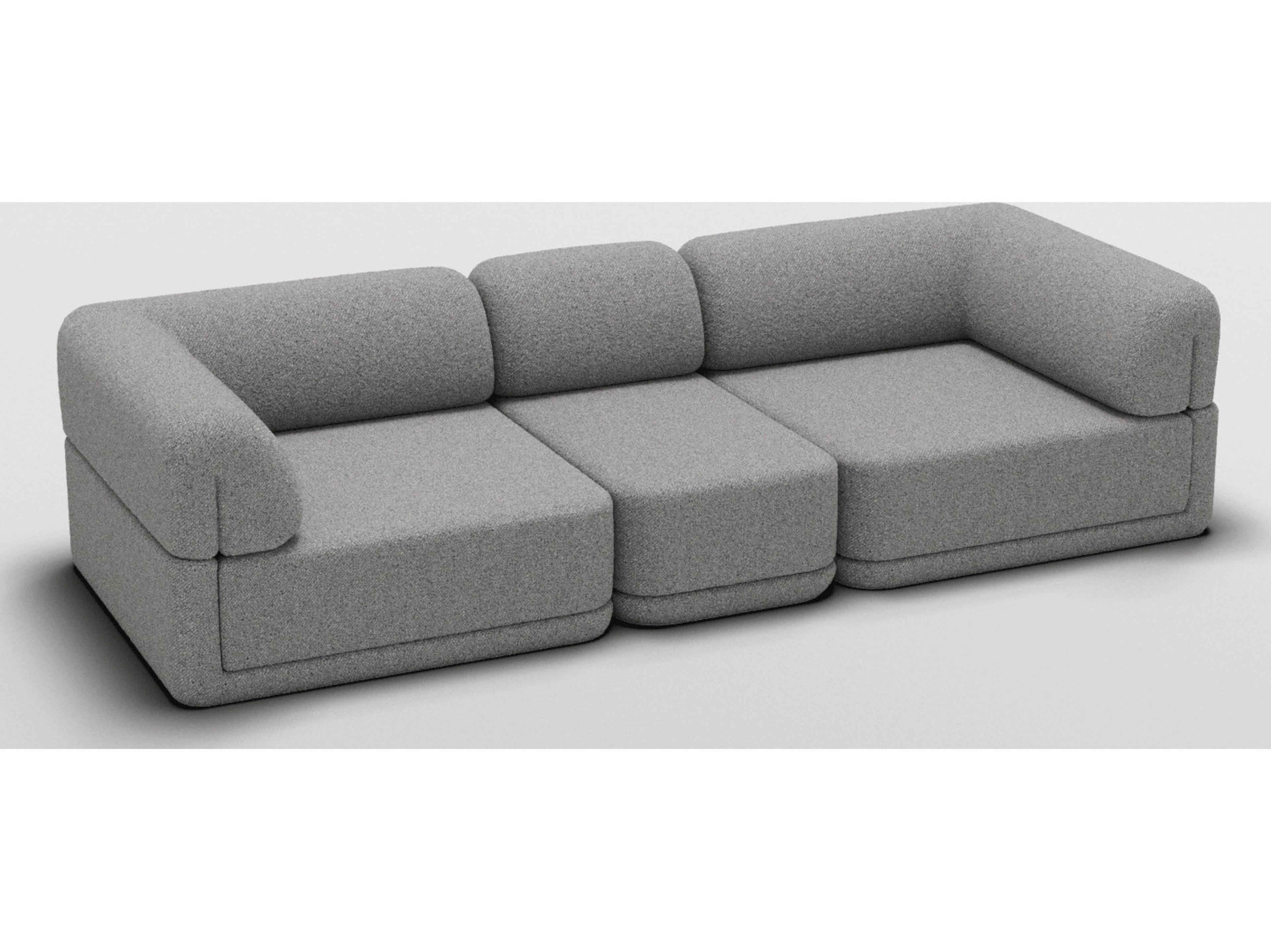 Bend Goods Cube Gray Upholstered Sectional Sofa