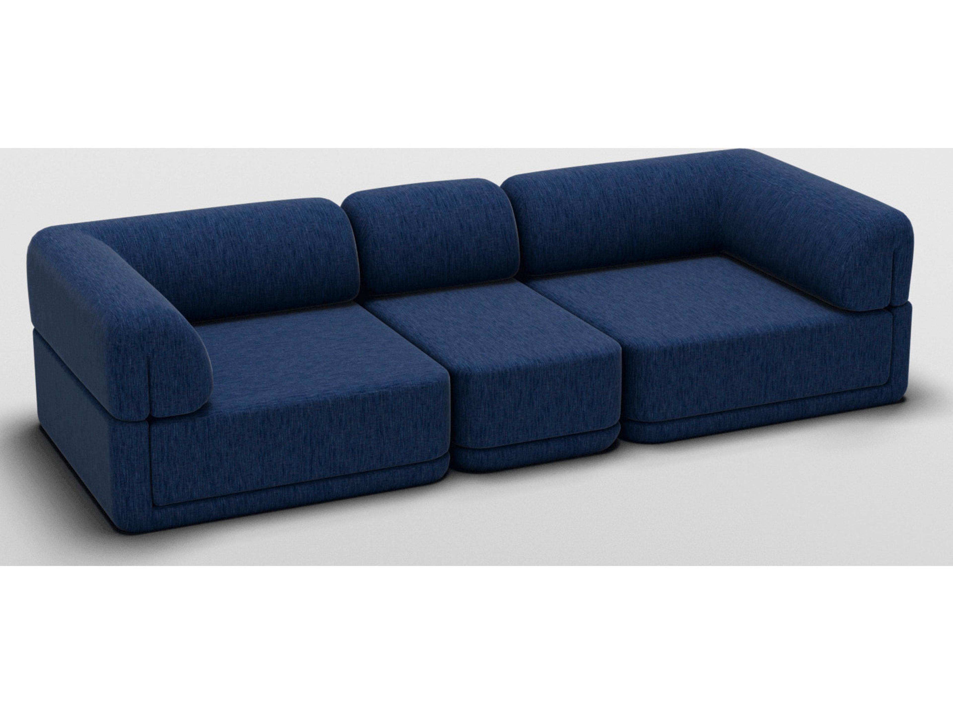 Bend Goods Cube Blue Upholstered Sectional Sofa