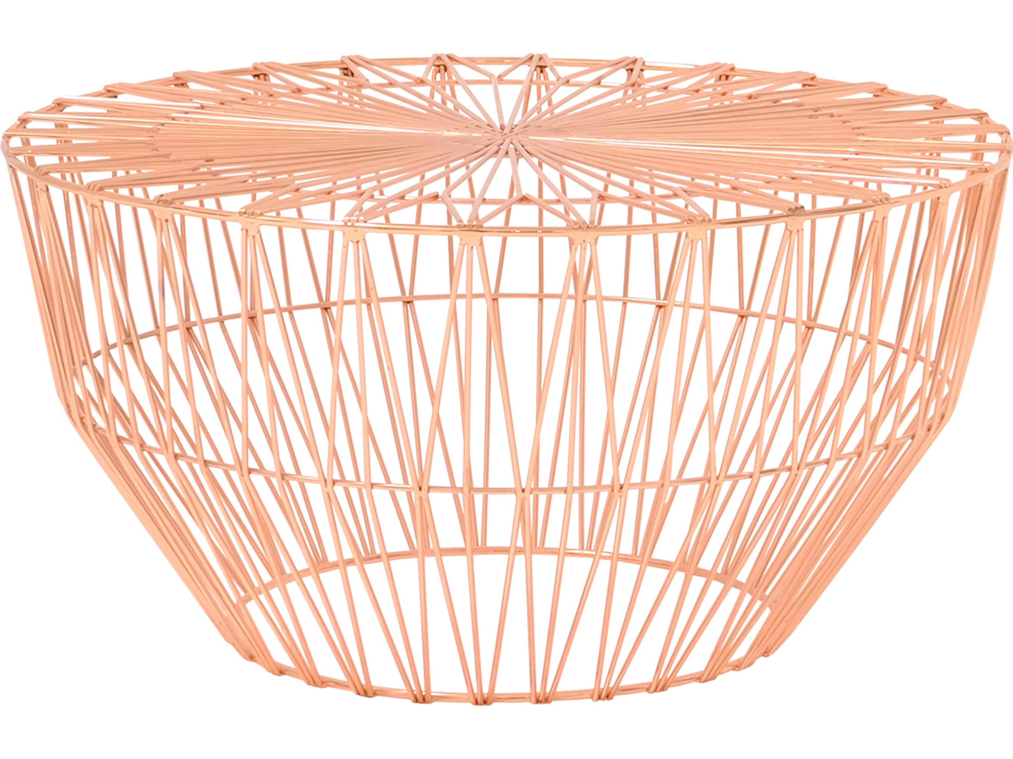 Bend Goods Drum Round Copper Coffee Table
