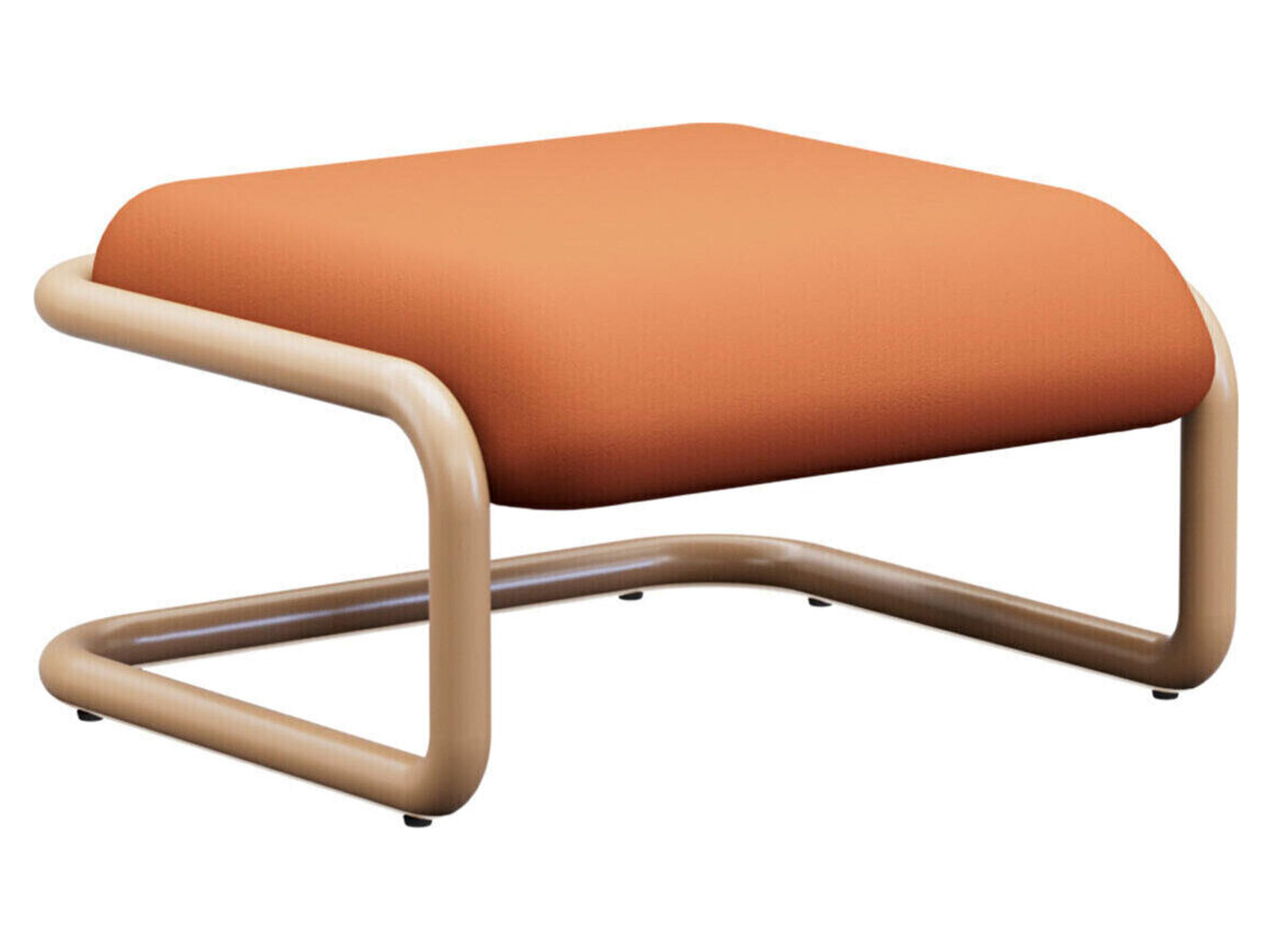 Bend Goods Tube Tan Frame With Leather Fabric Brown Ottoman