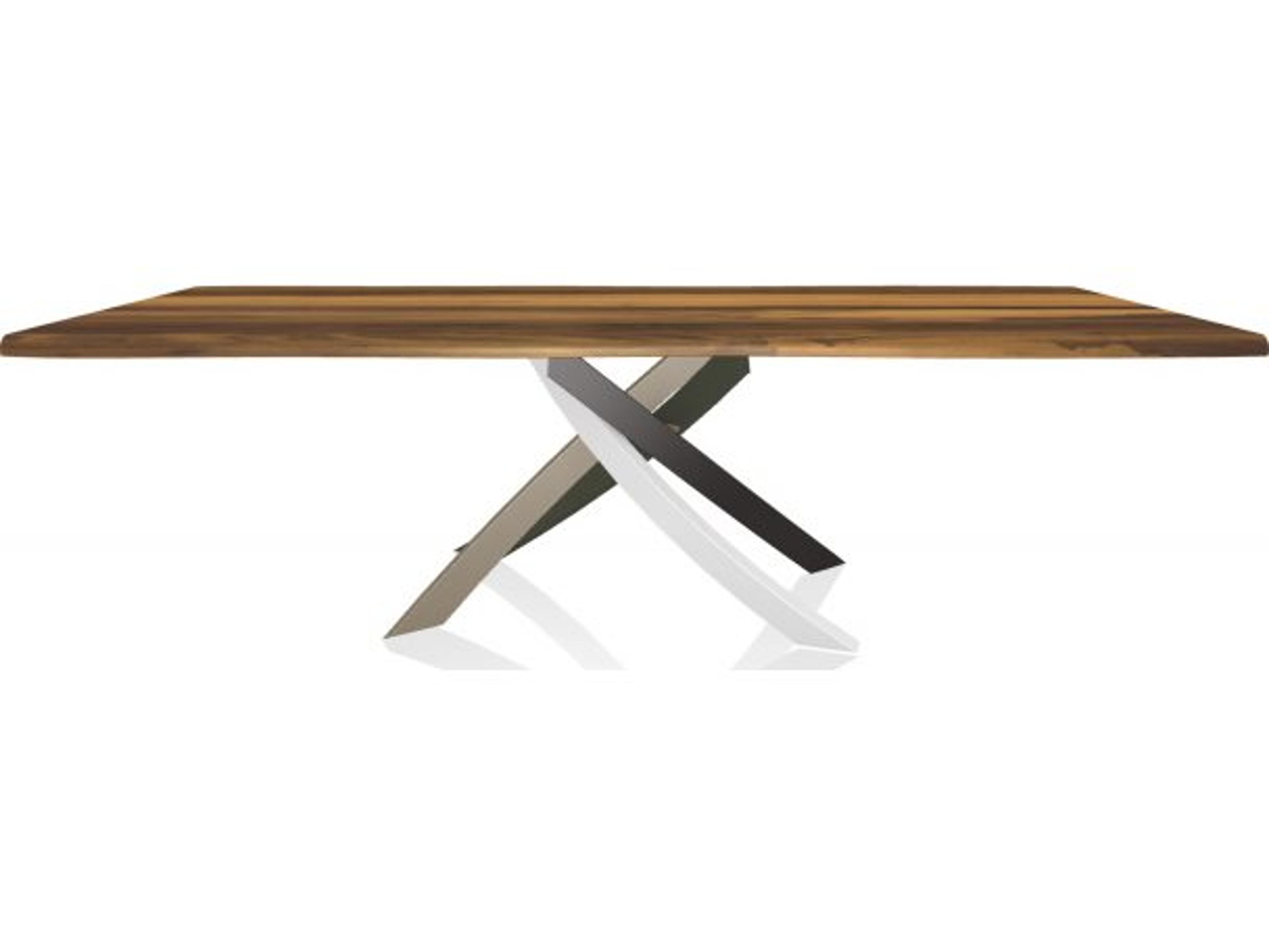 Bontempi Casa Artistico Rectangular Wood Walnut Multicolor Elegant Dining Table