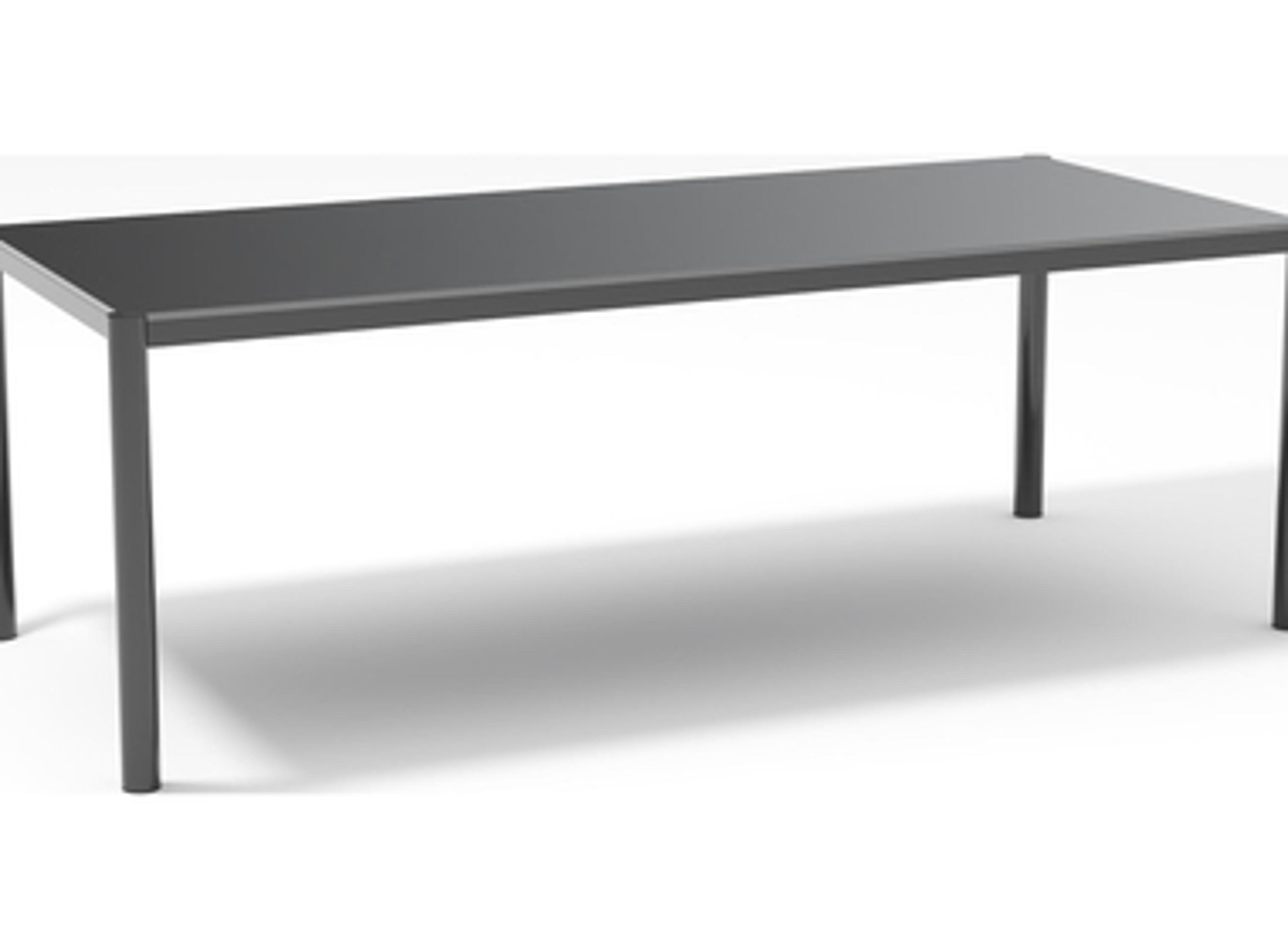 Bend Goods Outdoor Get-together Galvanized Iron Black 84"W x 38"D Rectangular Dining Table Dining Table