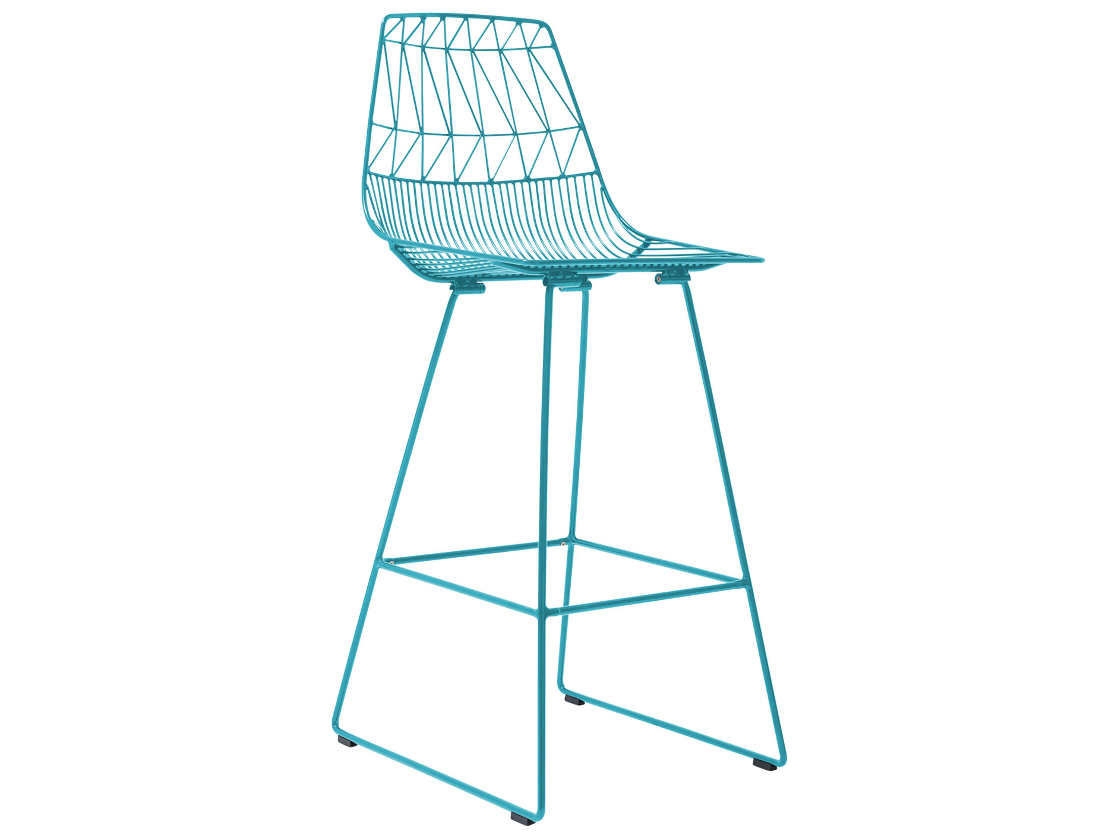 Bend Goods Outdoor Lucy Galvanized Iron Peacock Bar Stool