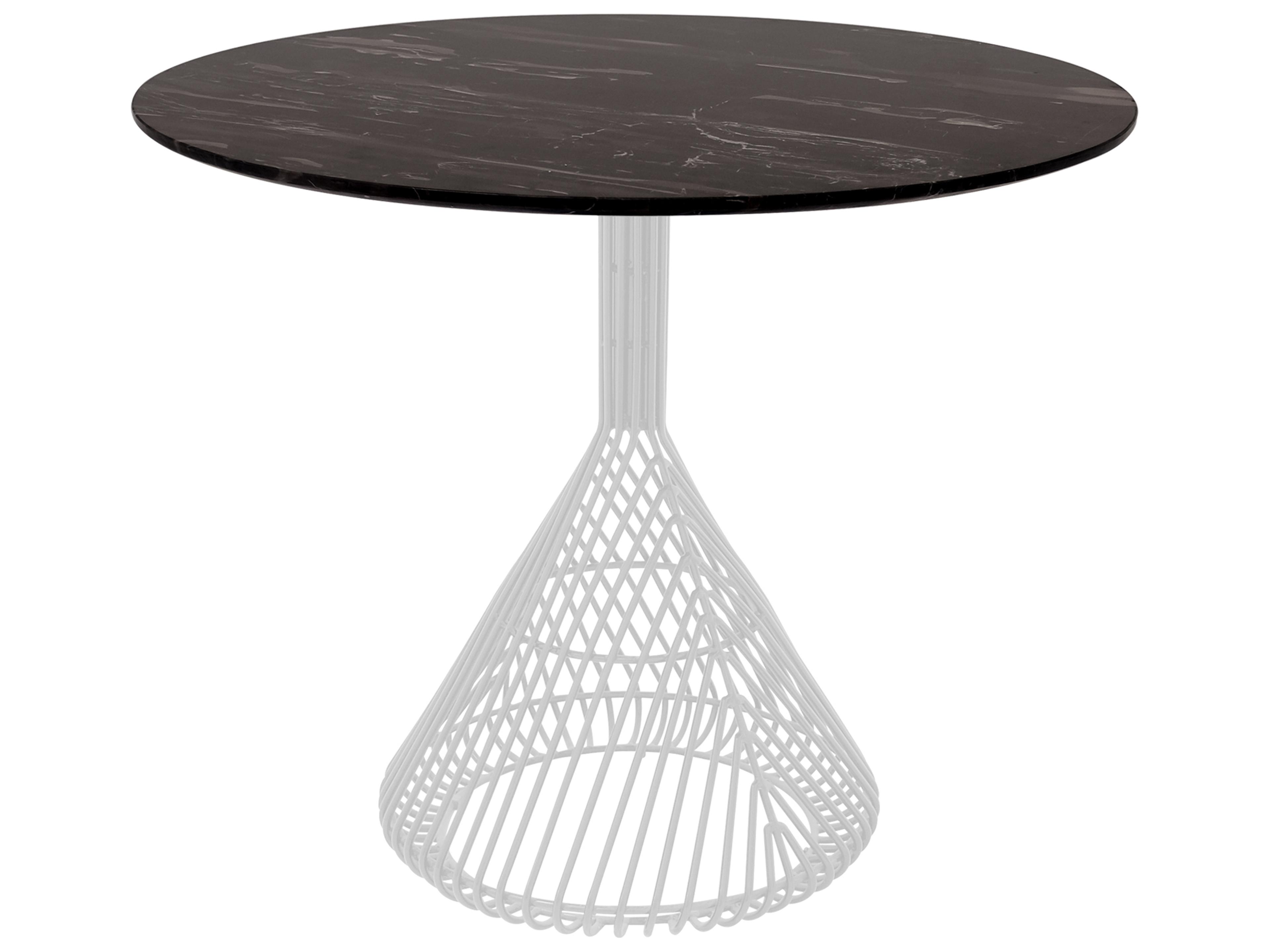Bend Goods Outdoor Bistro Galvanized Iron White Round Table