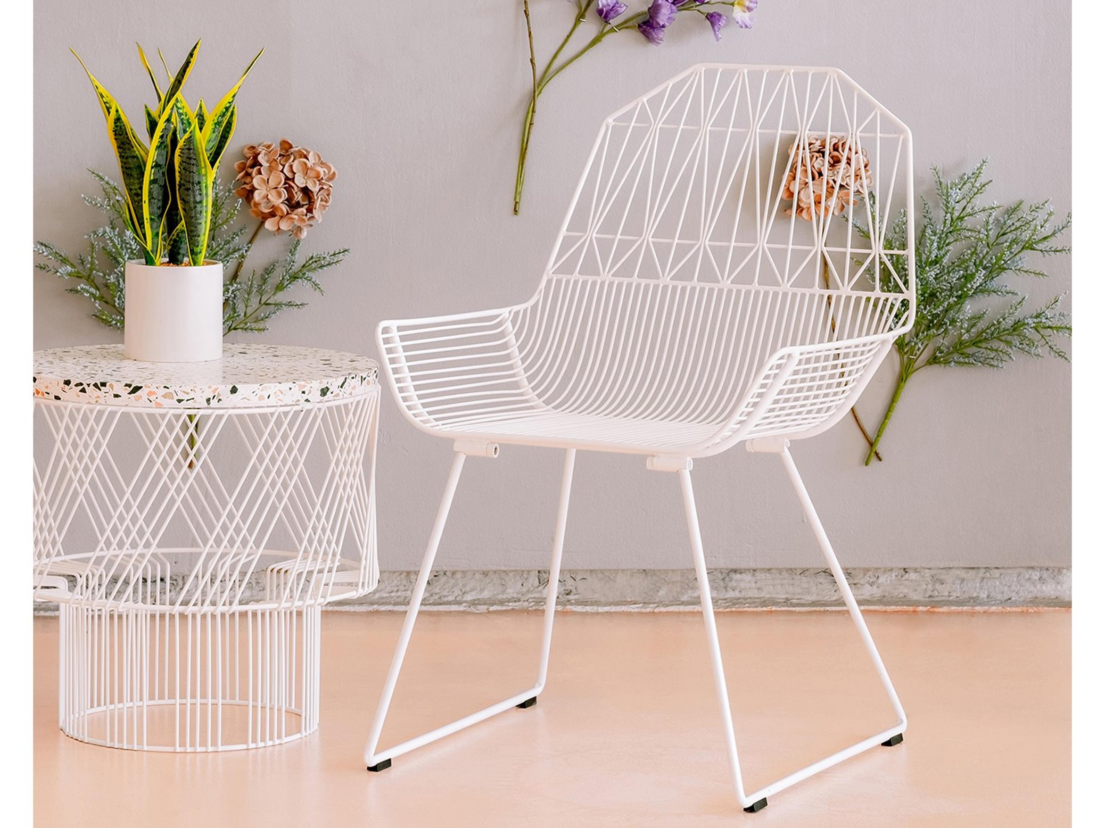 Bend Goods Outdoor Farmhouse Galvanized Iron White Lounge Set