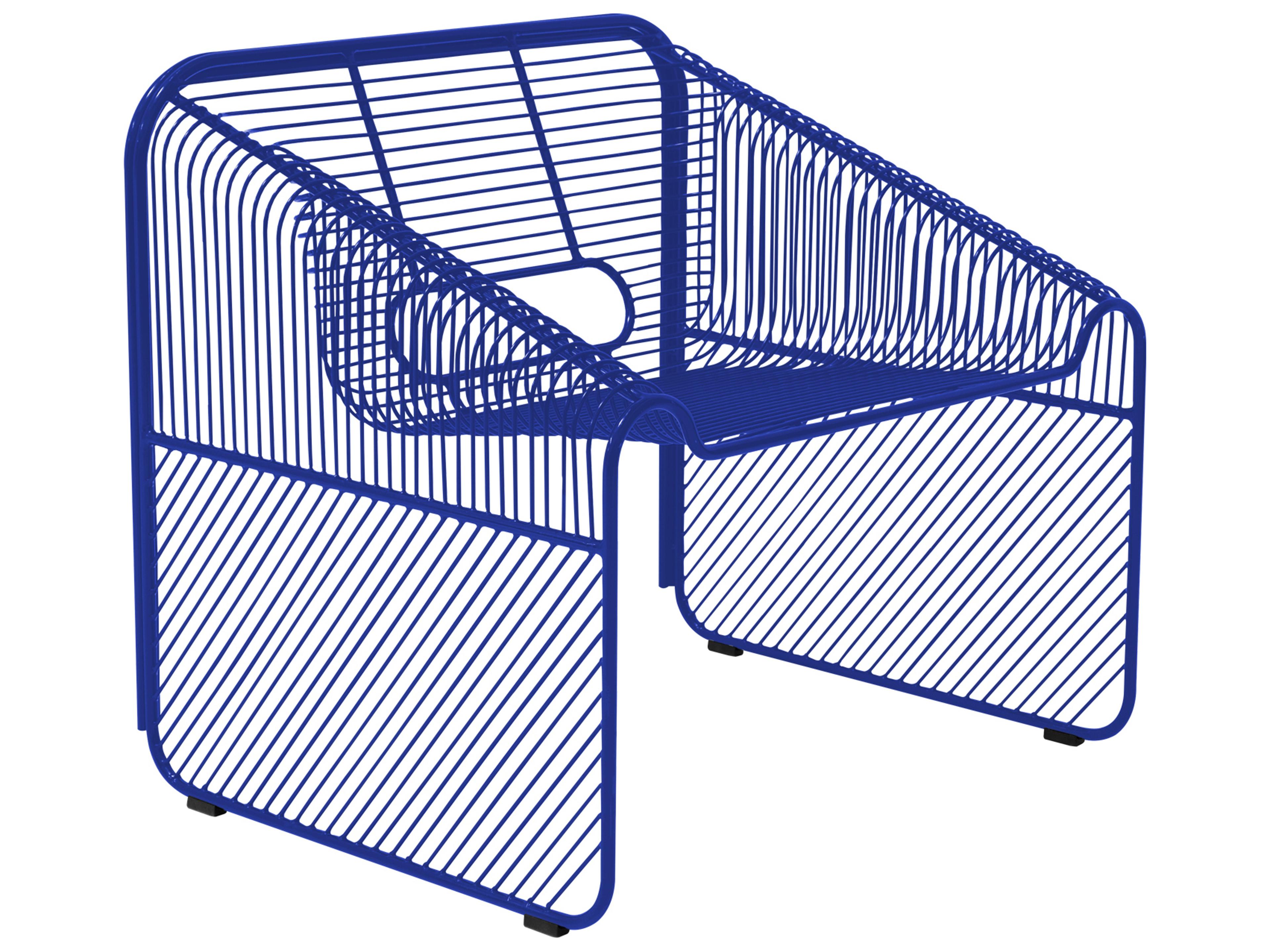 Bend Goods Outdoor Hot Seat Galvanized Iron Electric Blue Lounge Chair