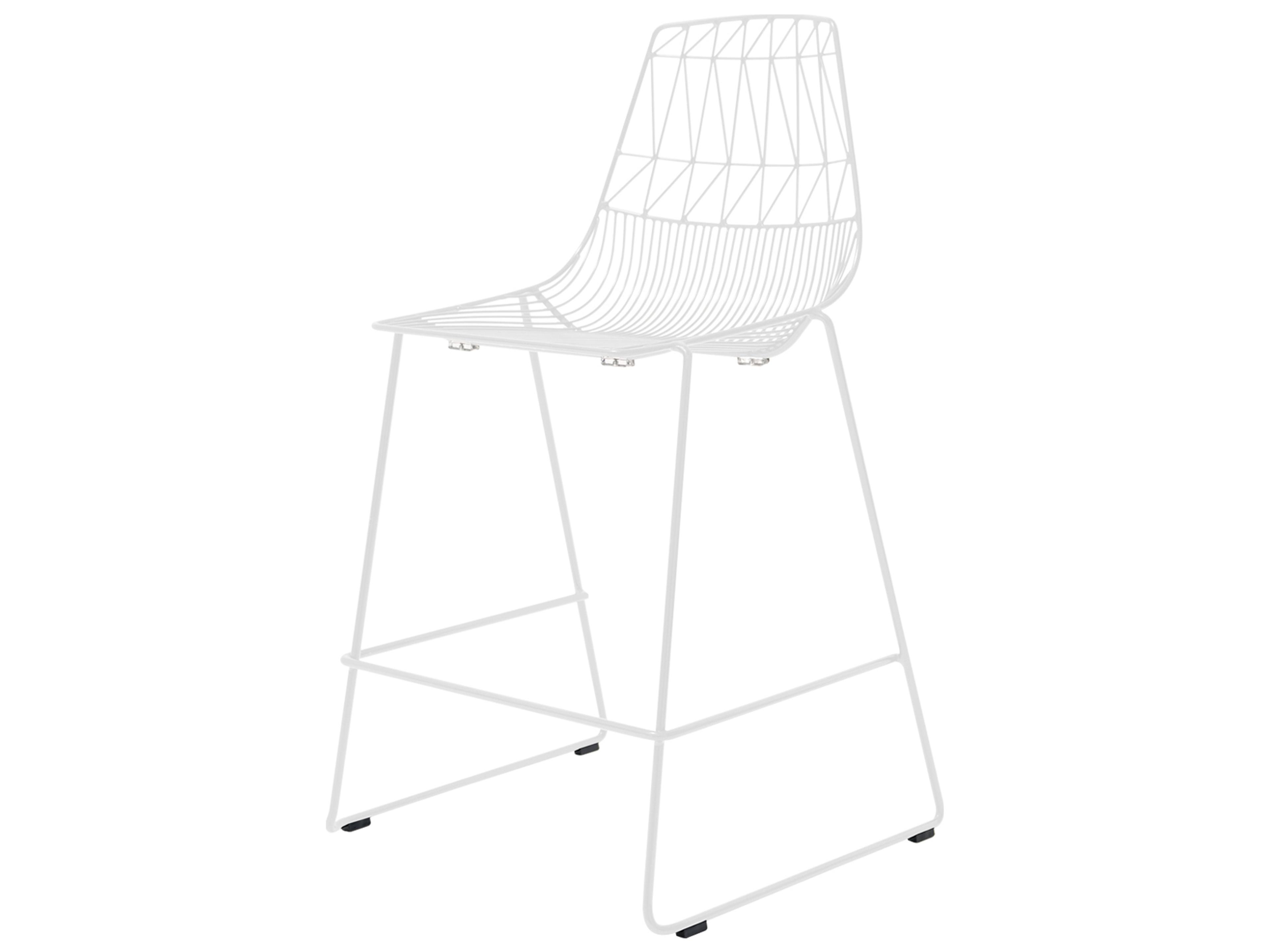 Bend Goods Outdoor Lucy Galvanized Iron White Counter Stool