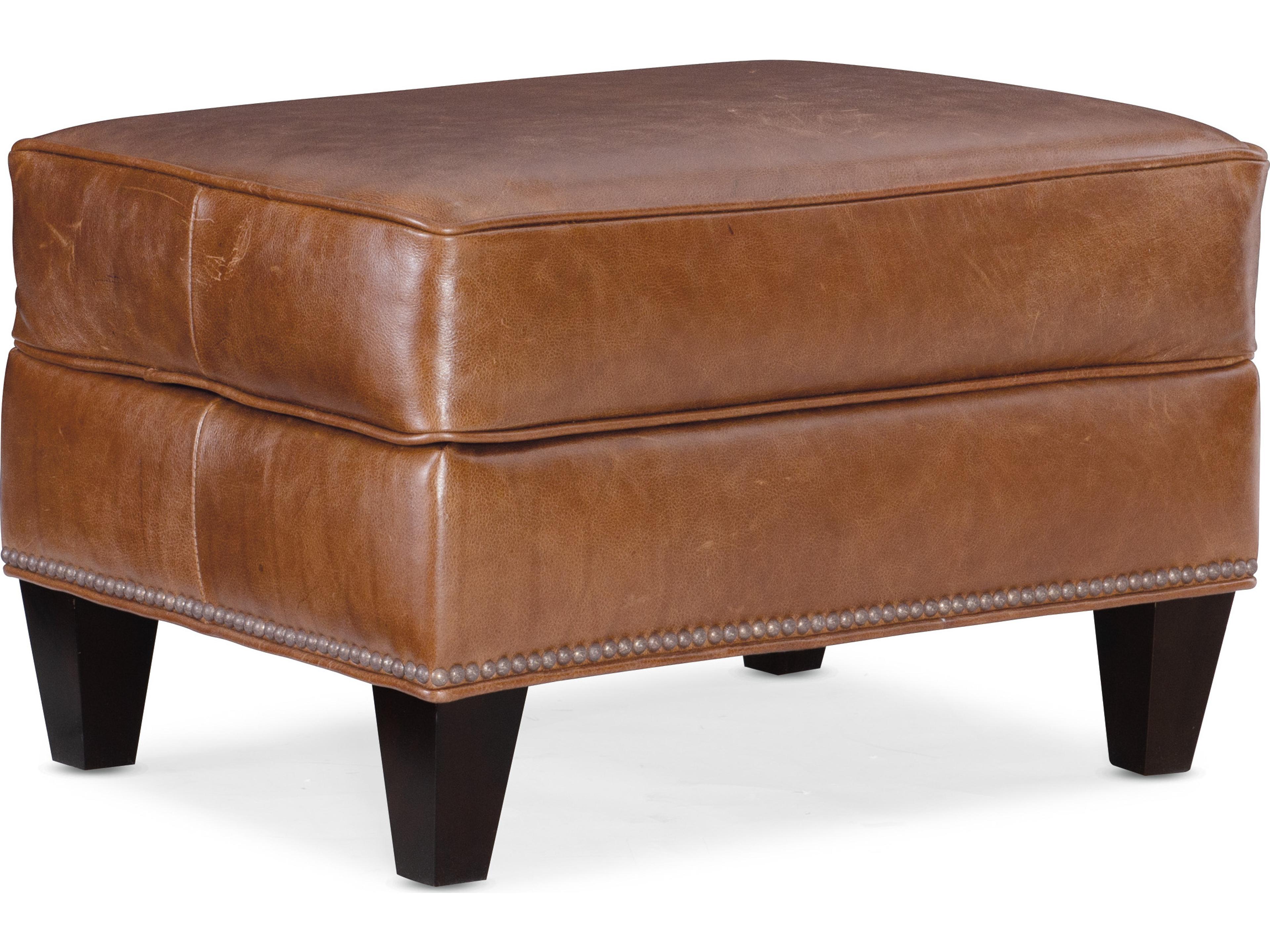 Bradington Young Mallory Leather Ottoman