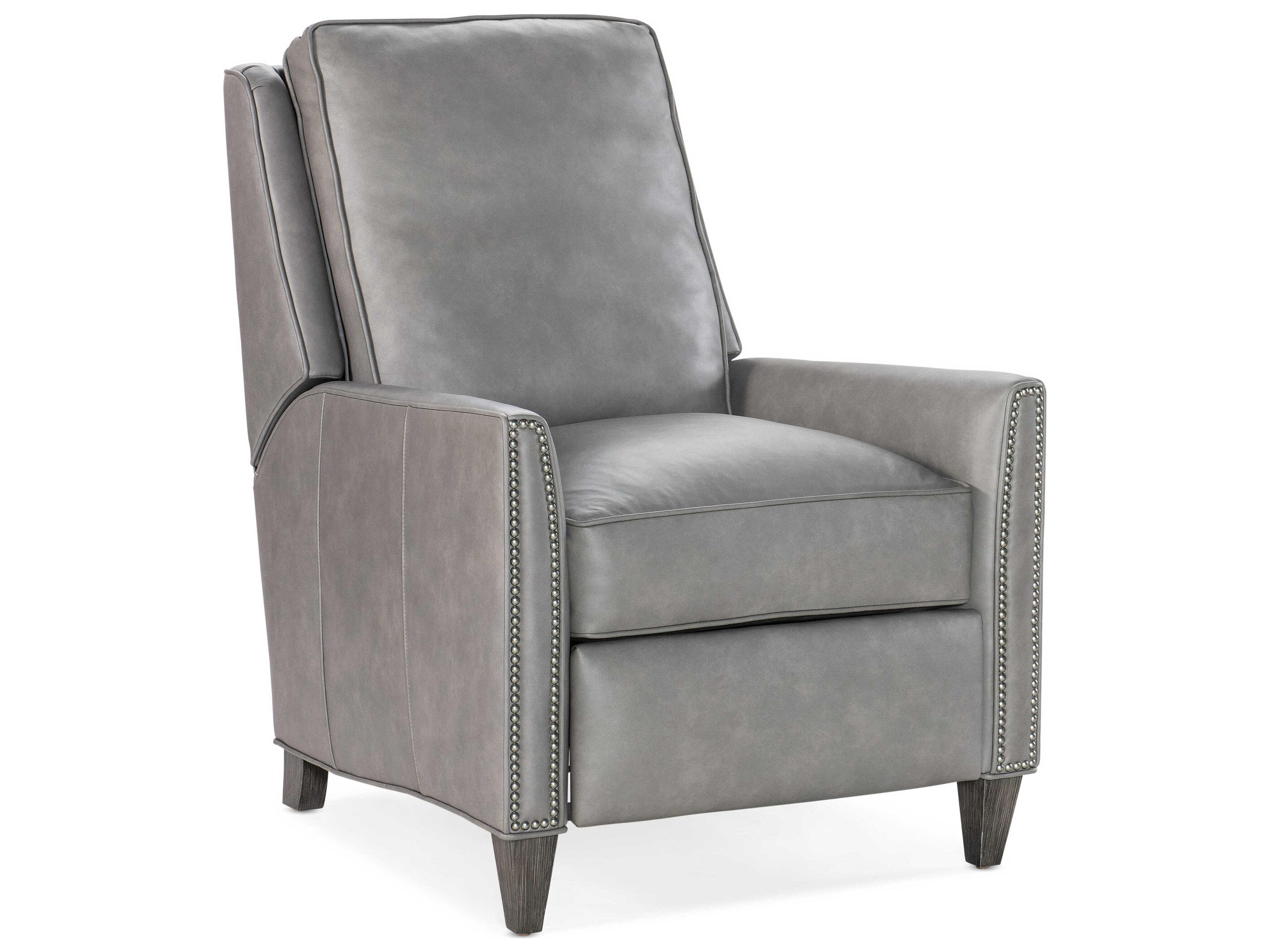 Bradington Young Christopher Cement Gray Leather Recliner