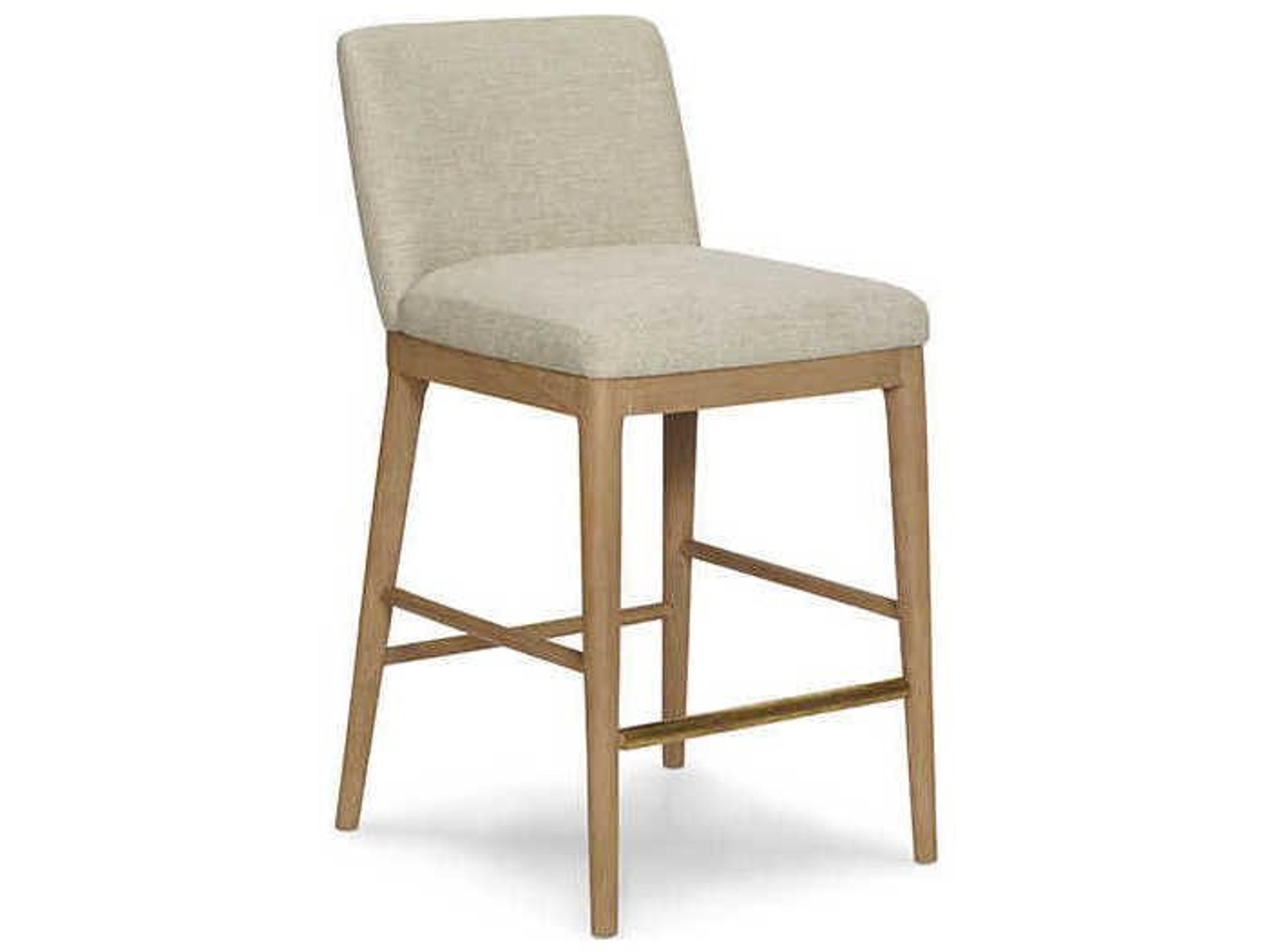 Brownstone Menlo Upholstered Teak Wood Beach Counter Stool