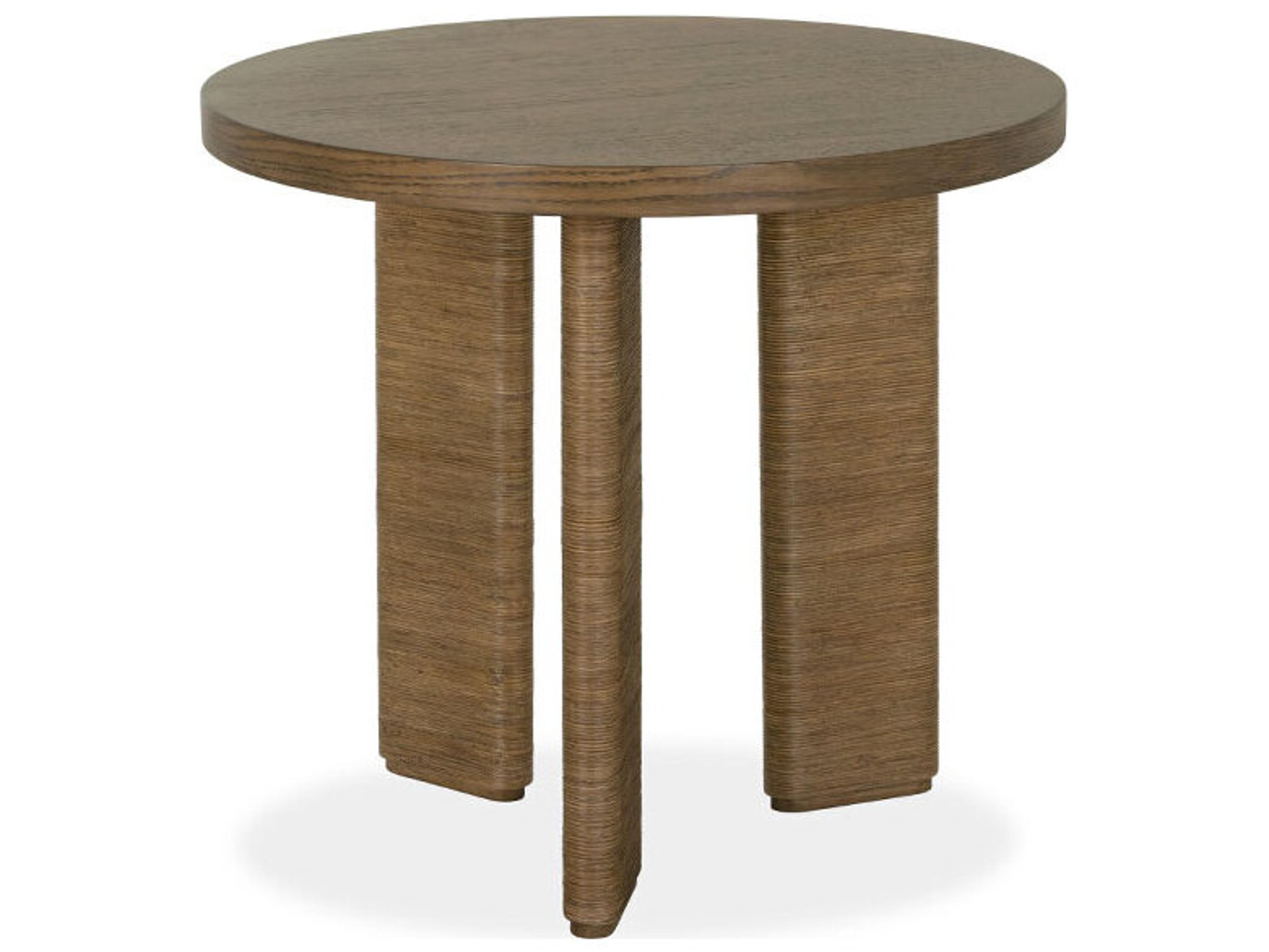 Brownstone Noto Round Wood Sedona End Table