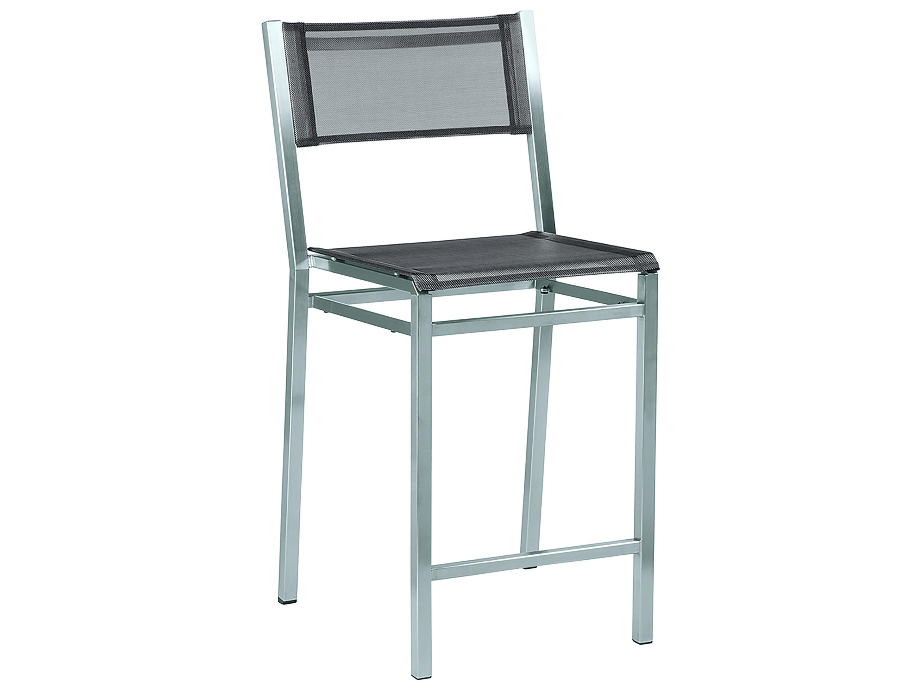 Barlow Tyrie Equinox Counter Stool - Platinum Textilene Sling