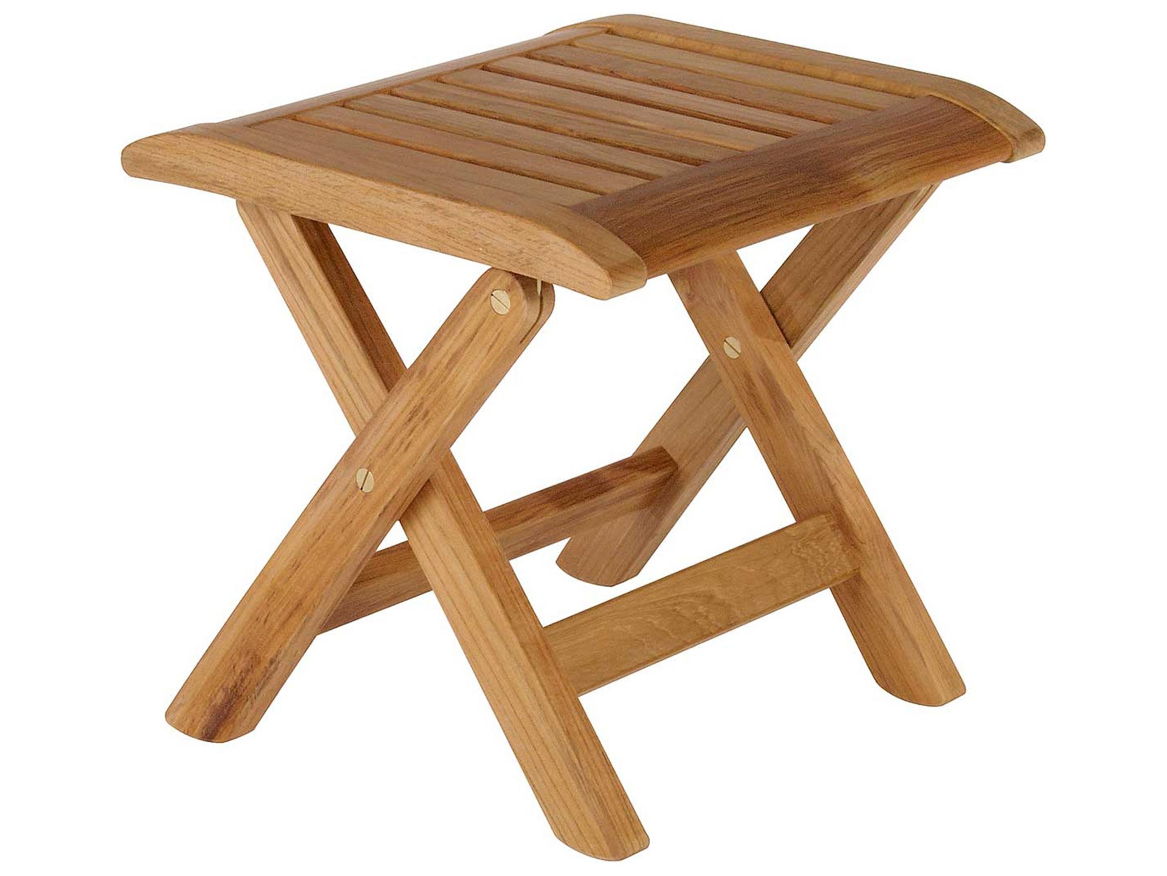 Barlow Tyrie Ascot Footstool / Side Table - Natural Teak