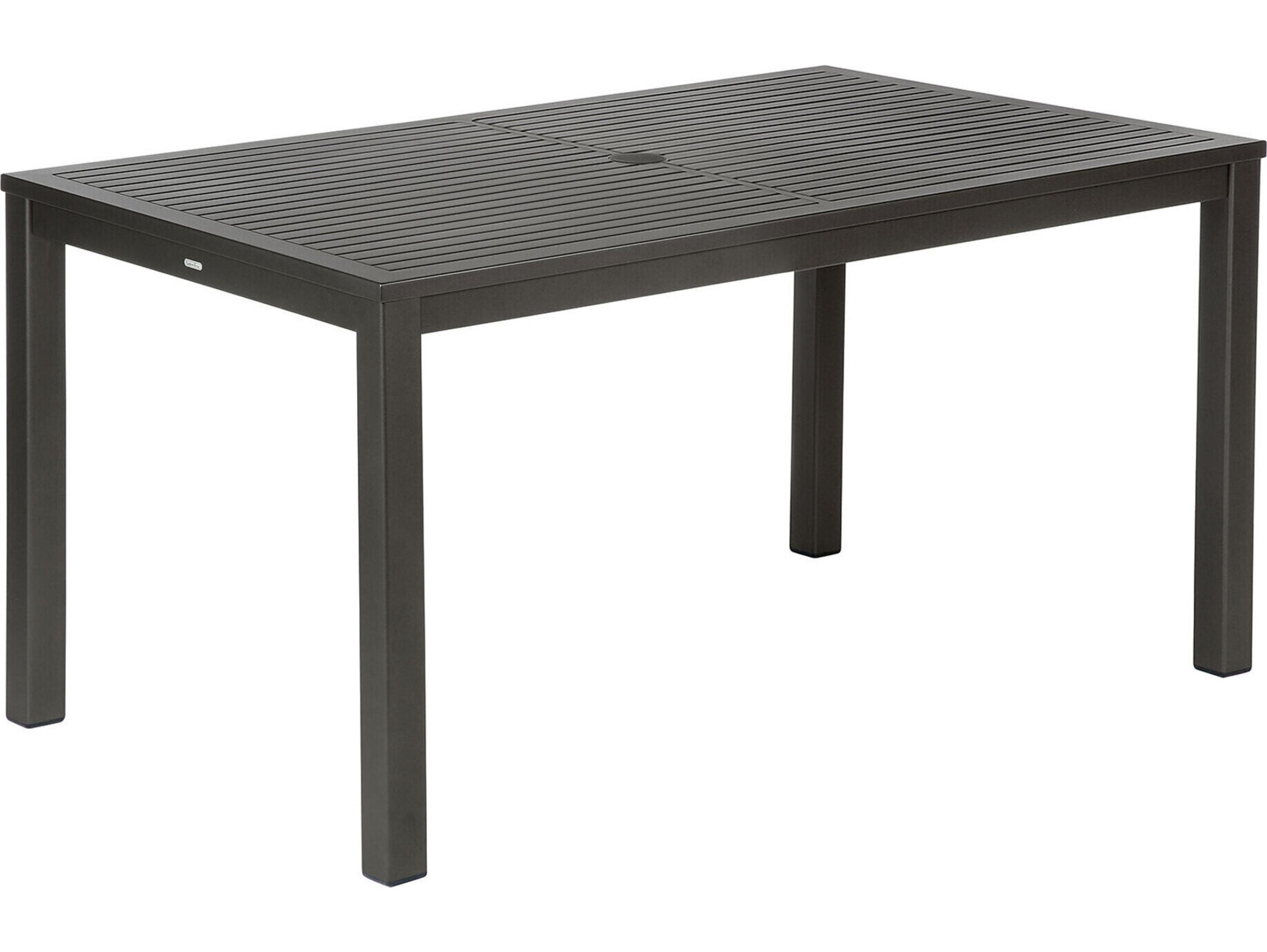 Barlow Tyrie Aura Dining Table Graphite Powder-Coated Aluminum 57"W x 35"D x 29"H
