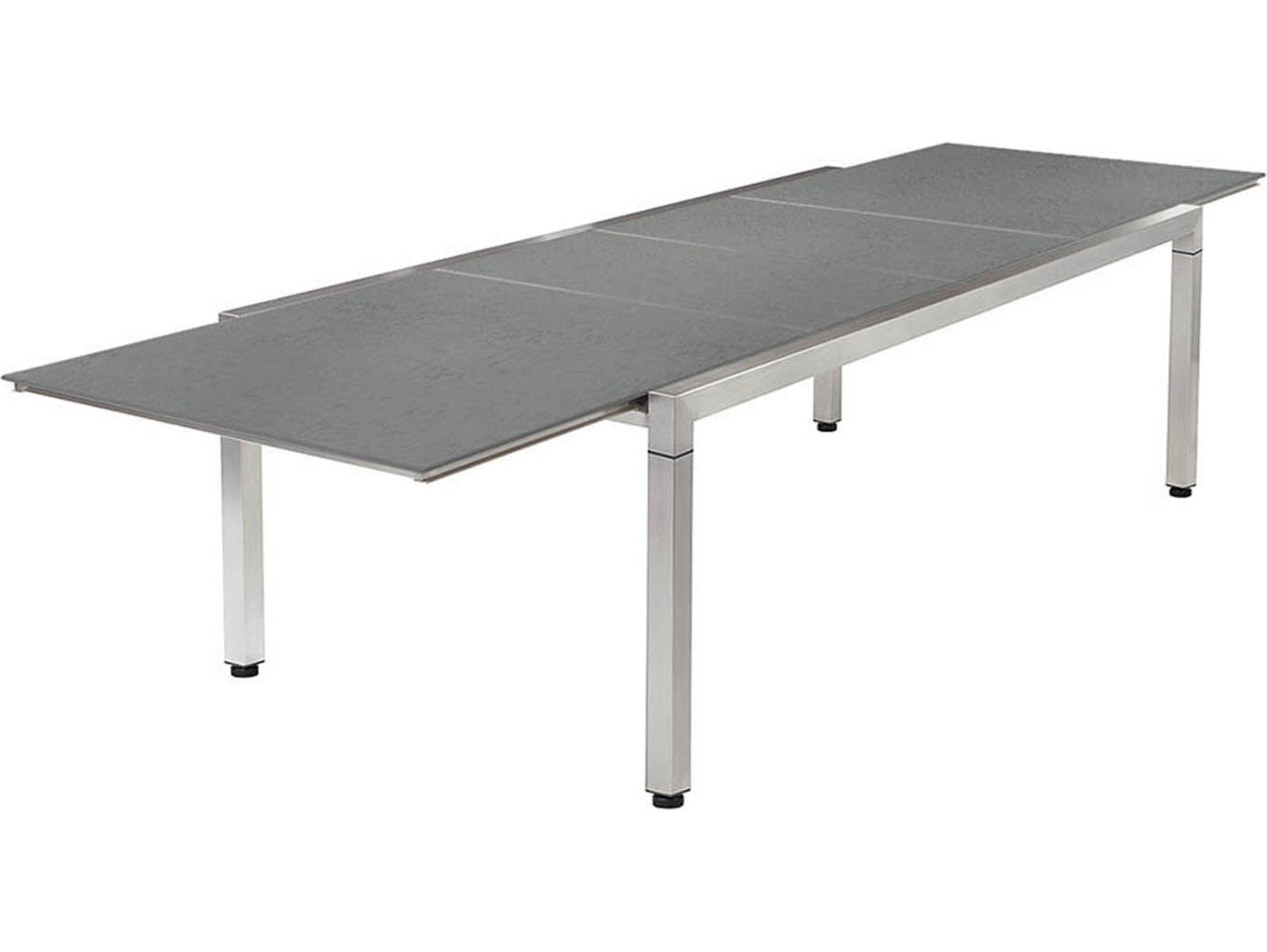 Barlow Tyrie Equinox Extending Dining Table Stainless Steel Dusk Ceramic