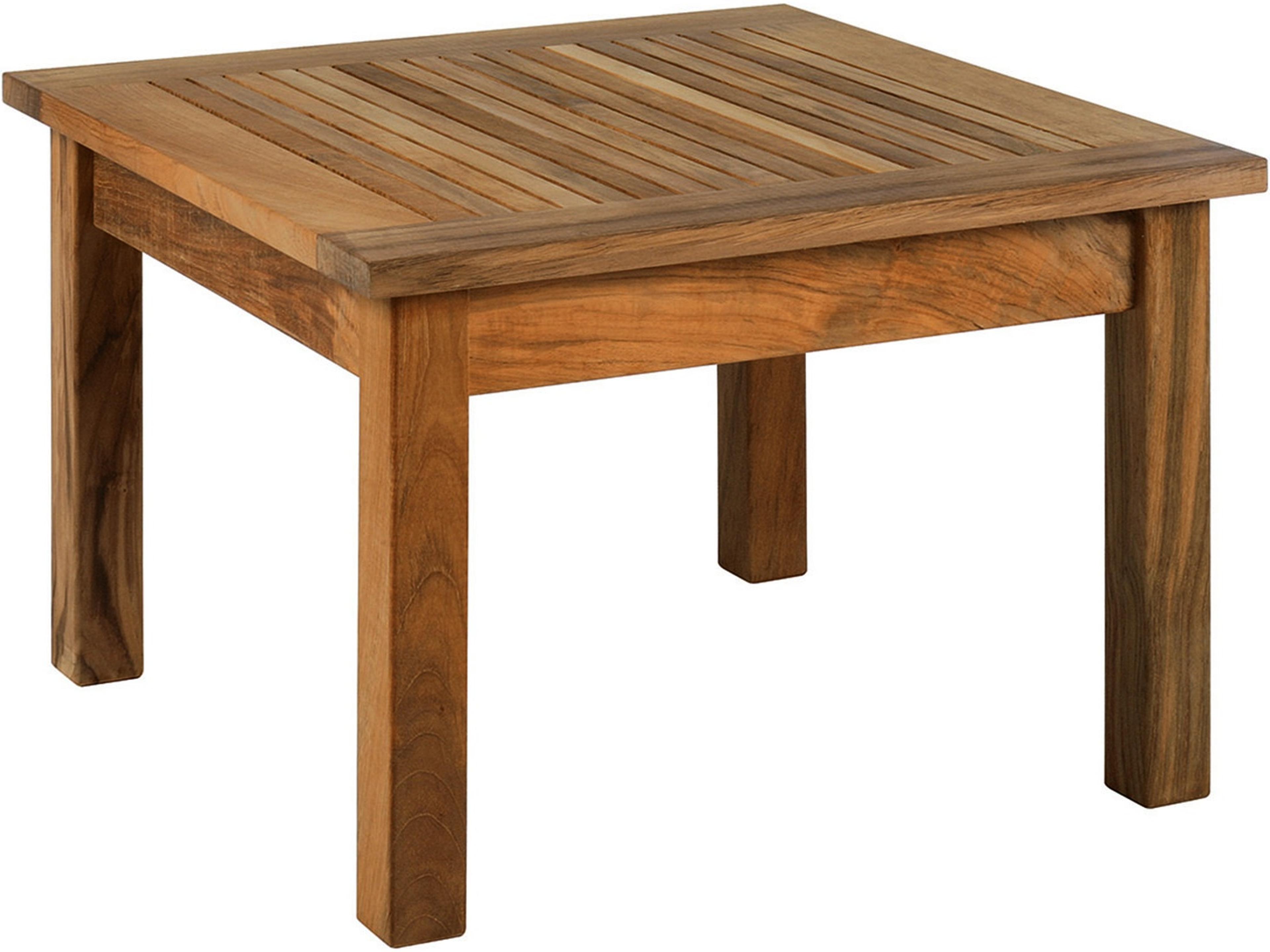 Barlow Tyrie Monaco Side Table - Natural Teak - 23" Wide