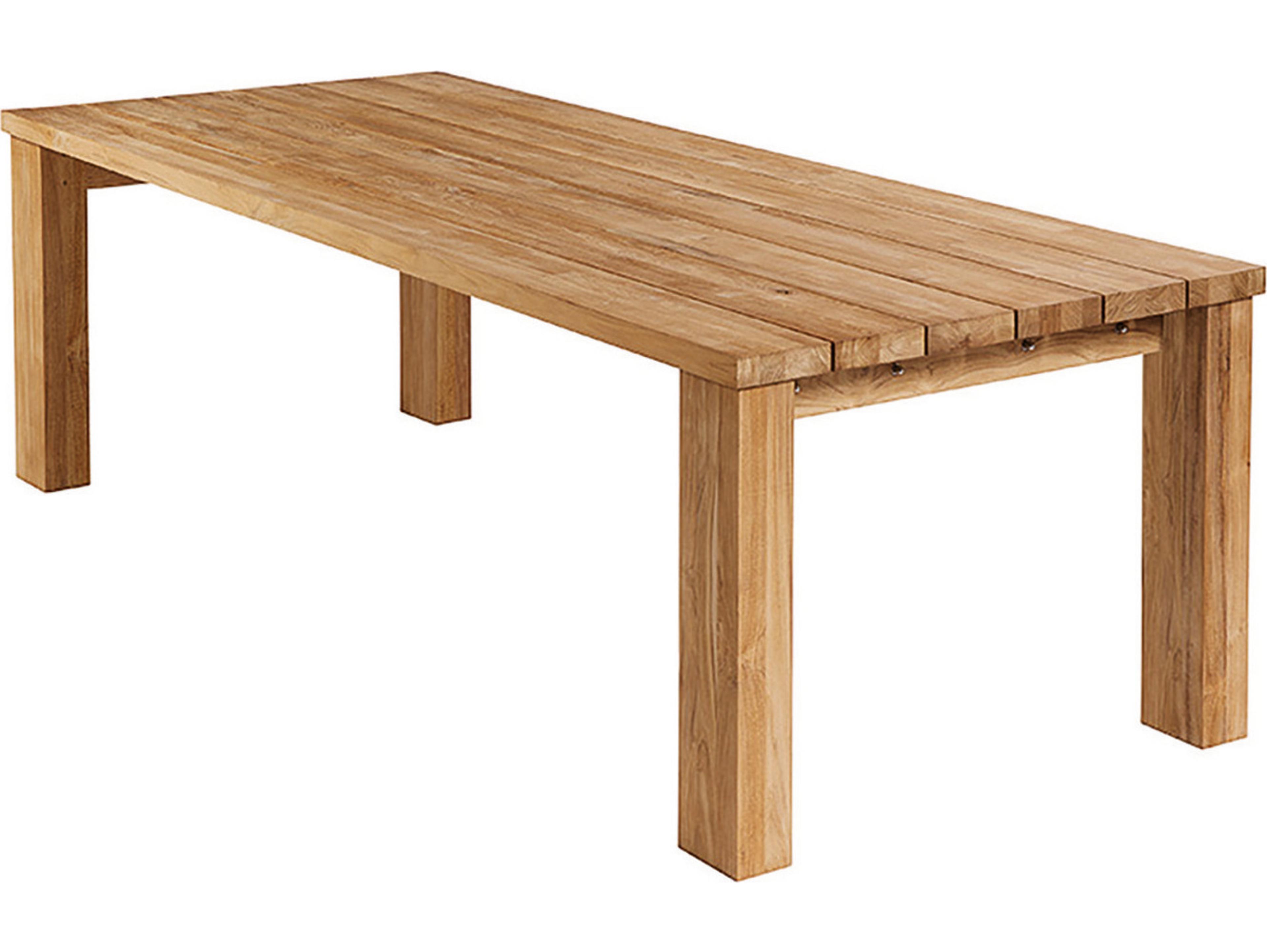 Barlow Tyrie Titan Dining Table Rustic Teak 94"W x 39"D x 30"H