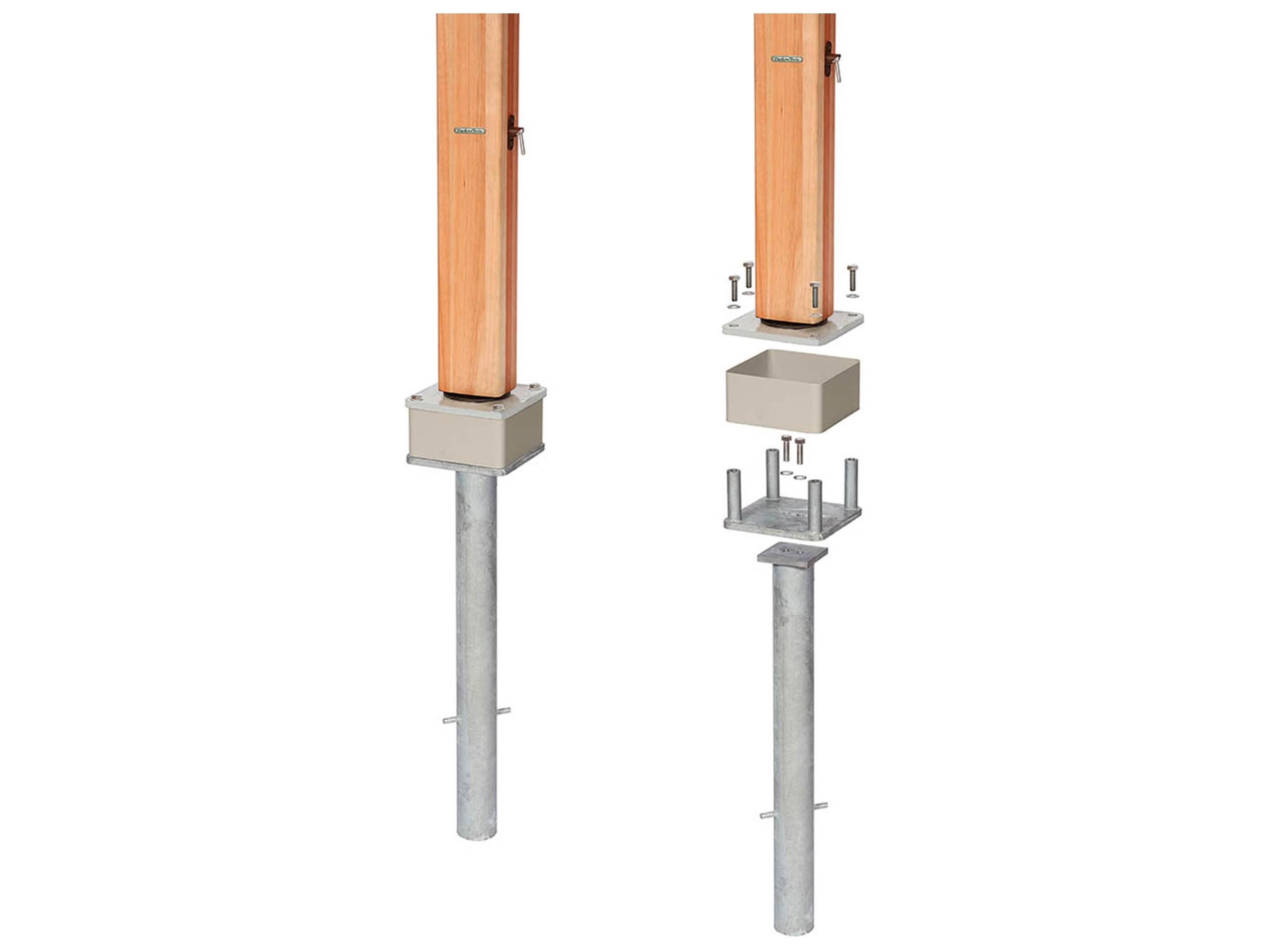 Barlow Tyrie Napoli Cantilever In Ground Base  Champagne