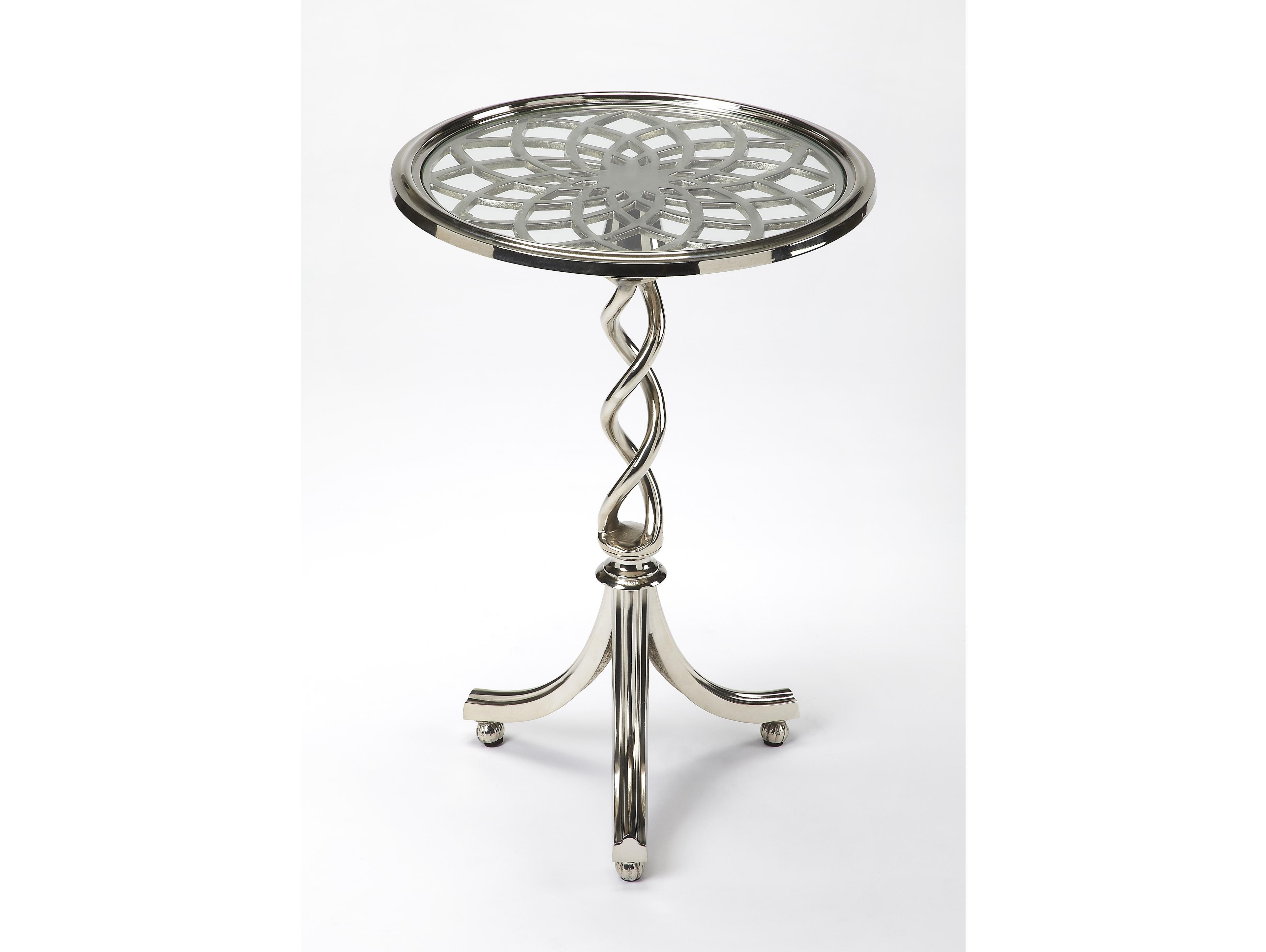 Butler Isidora Round Glass Modern Expressions End Table