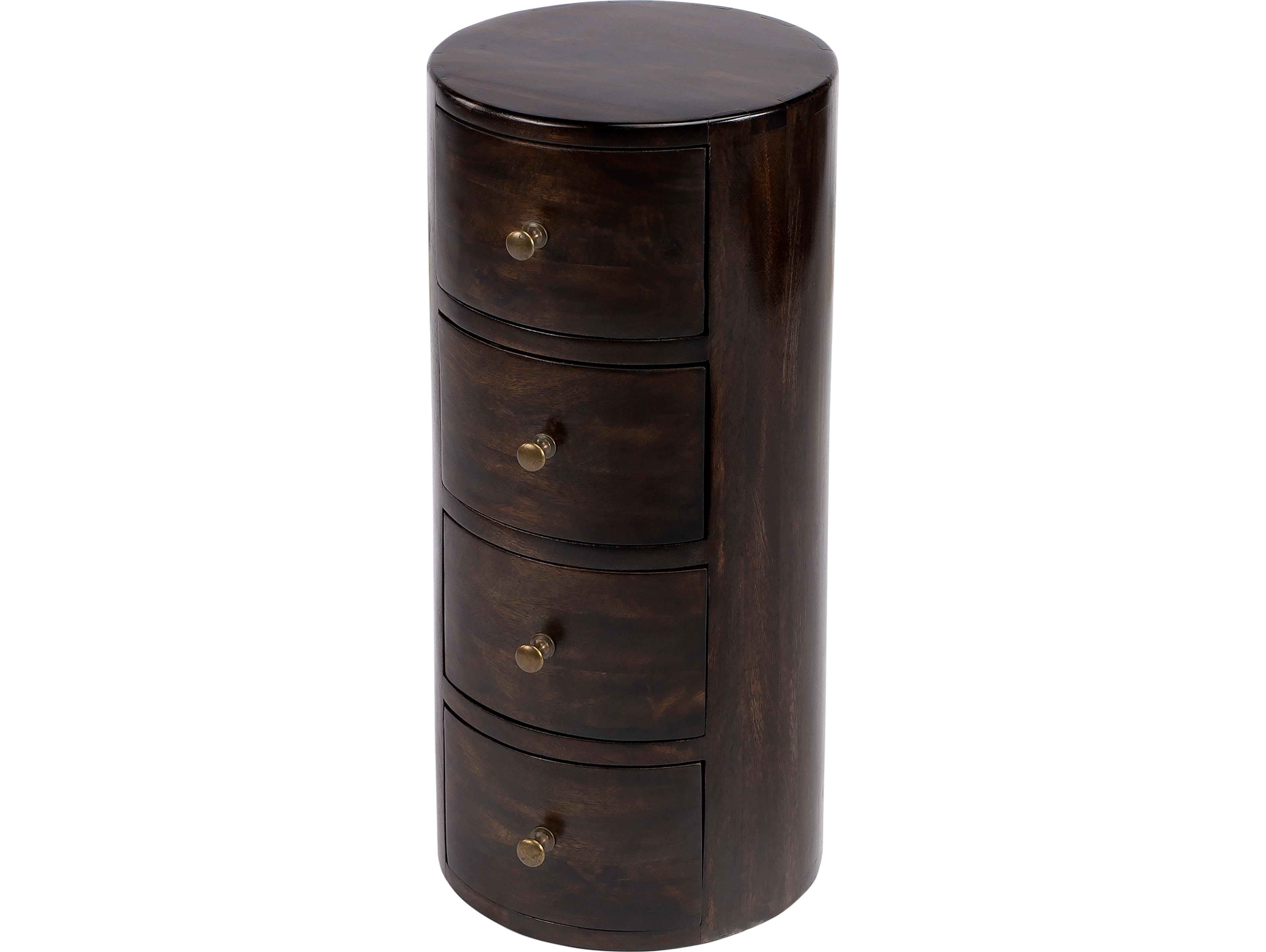 Butler Liam Round Wood Chocolate End Table