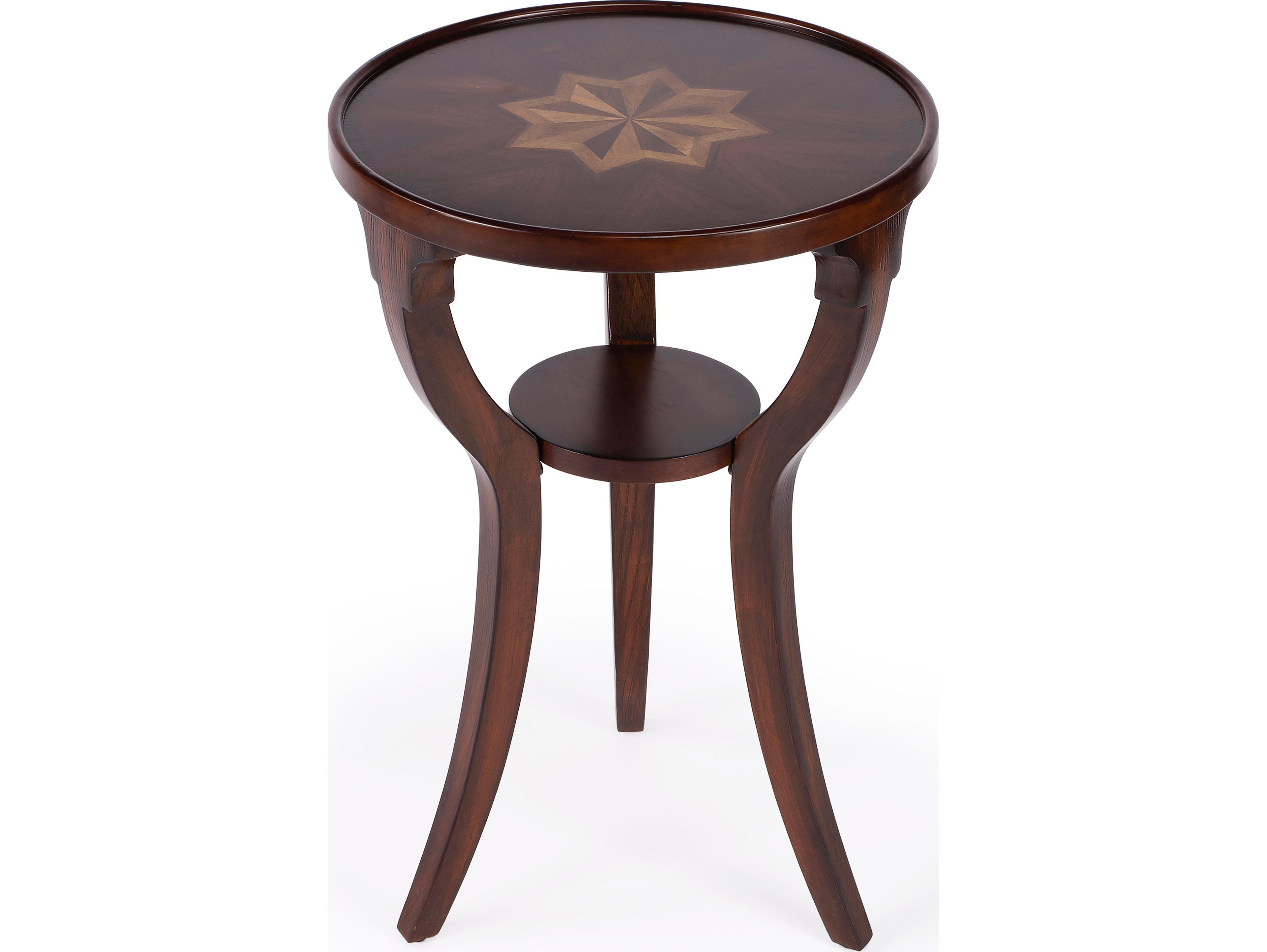 Dalton Round Wood Cherry End Table