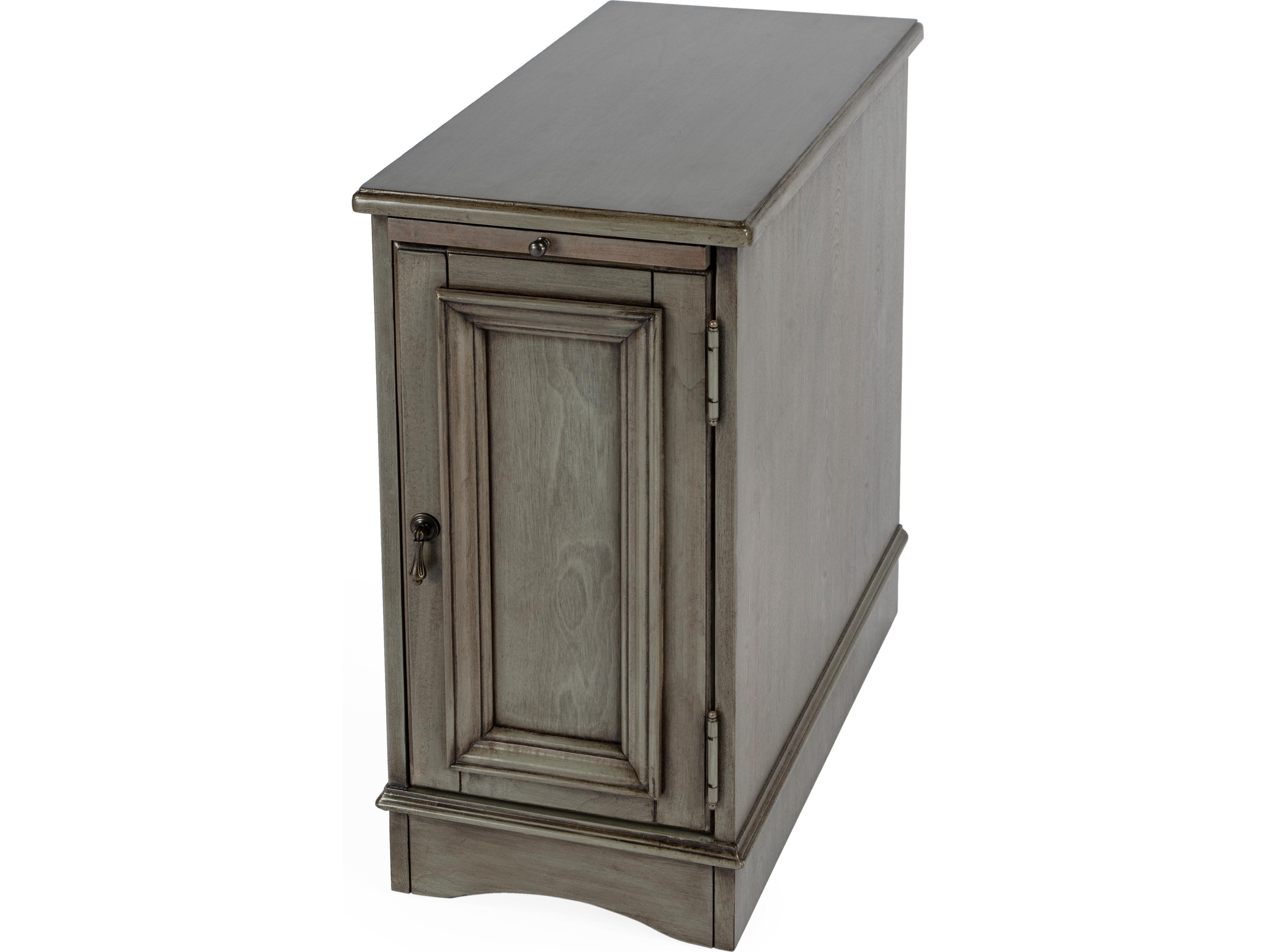 Harling Rectangular Wood Silver Satin End Table