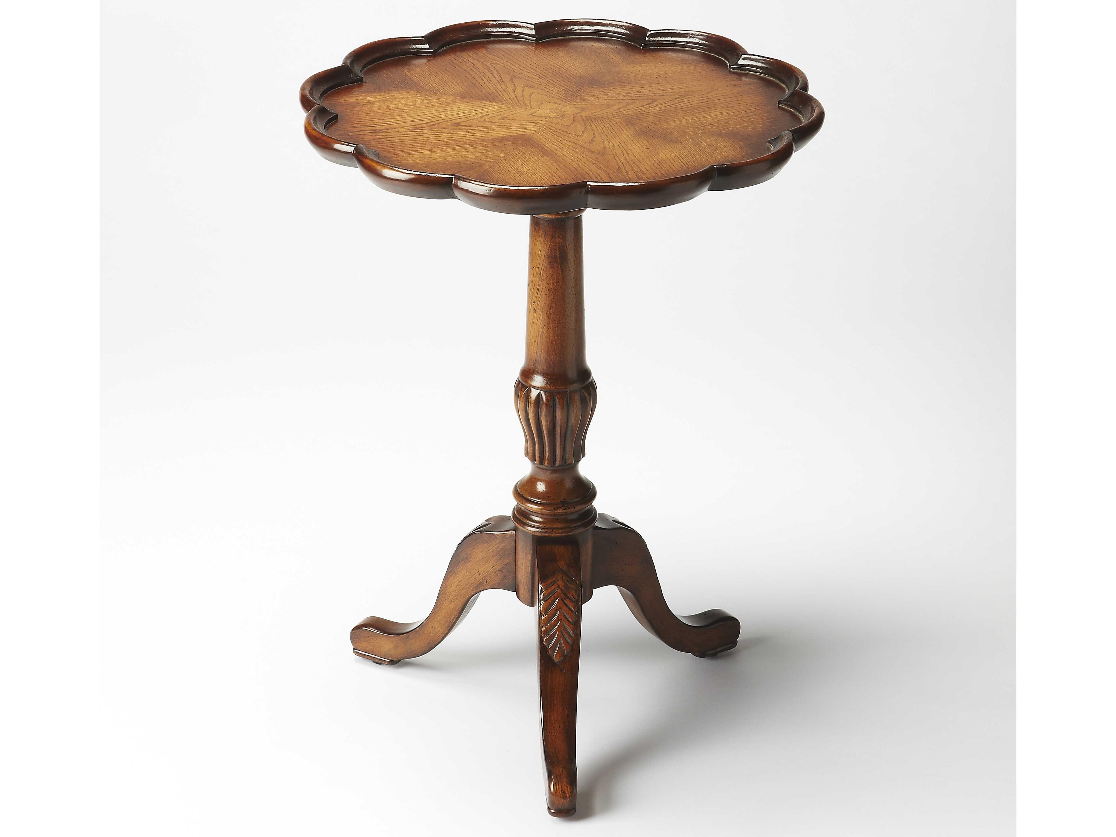 Dansby Round Wood Vintage Oak End Table