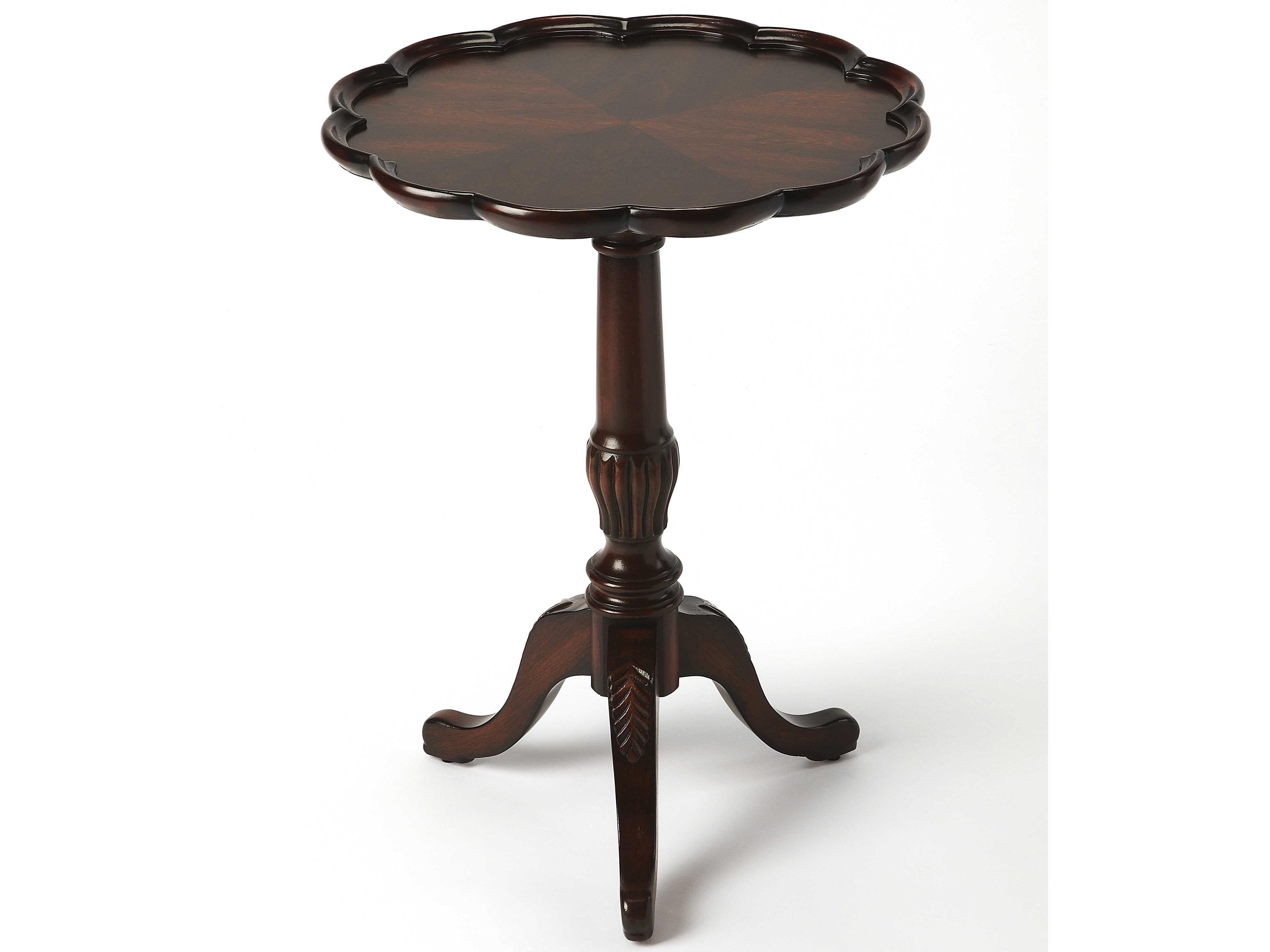 Dansby Round Wood Cherry End Table
