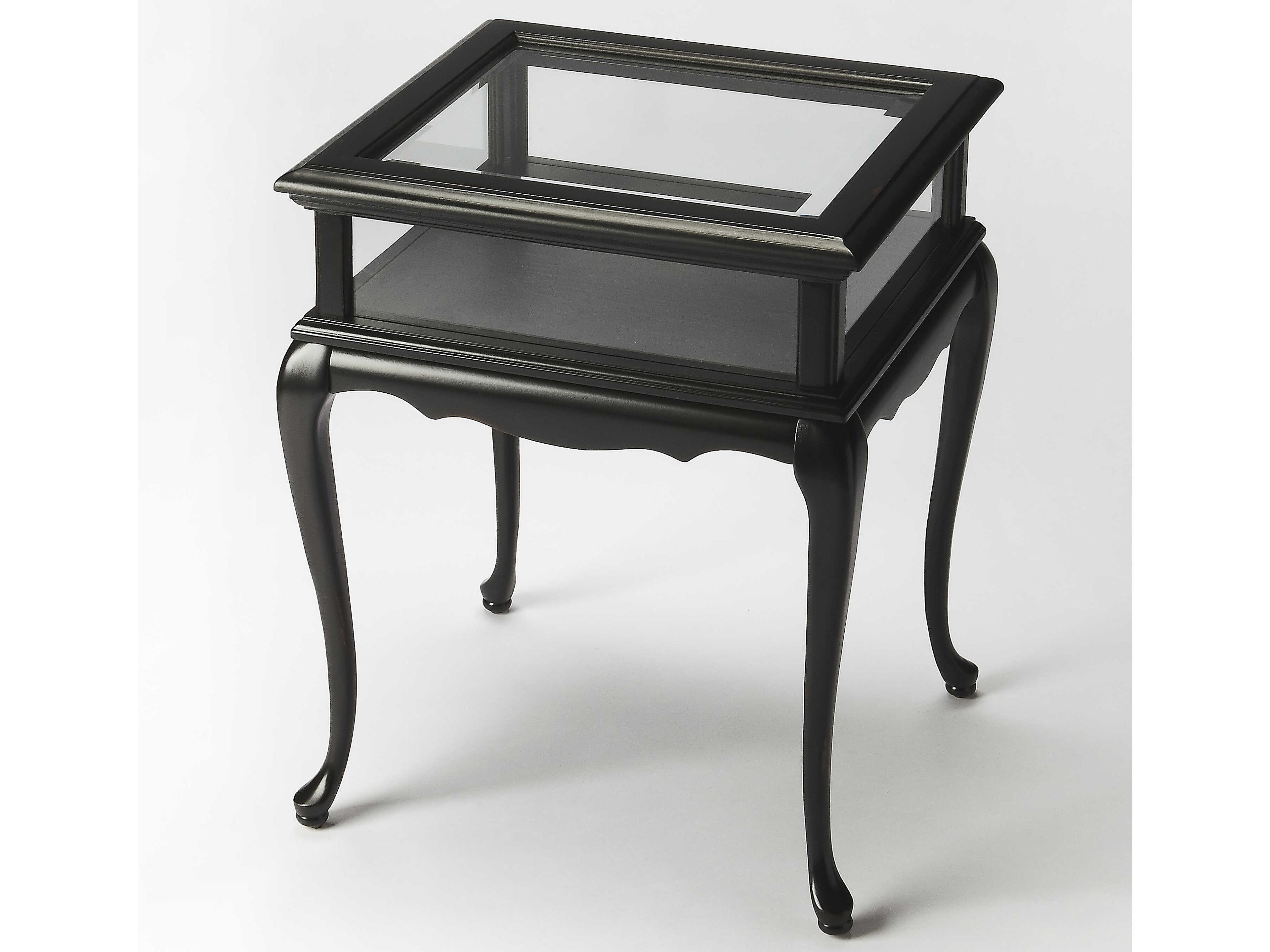 Butler Burton Rectangular Glass Black Licorice End Table