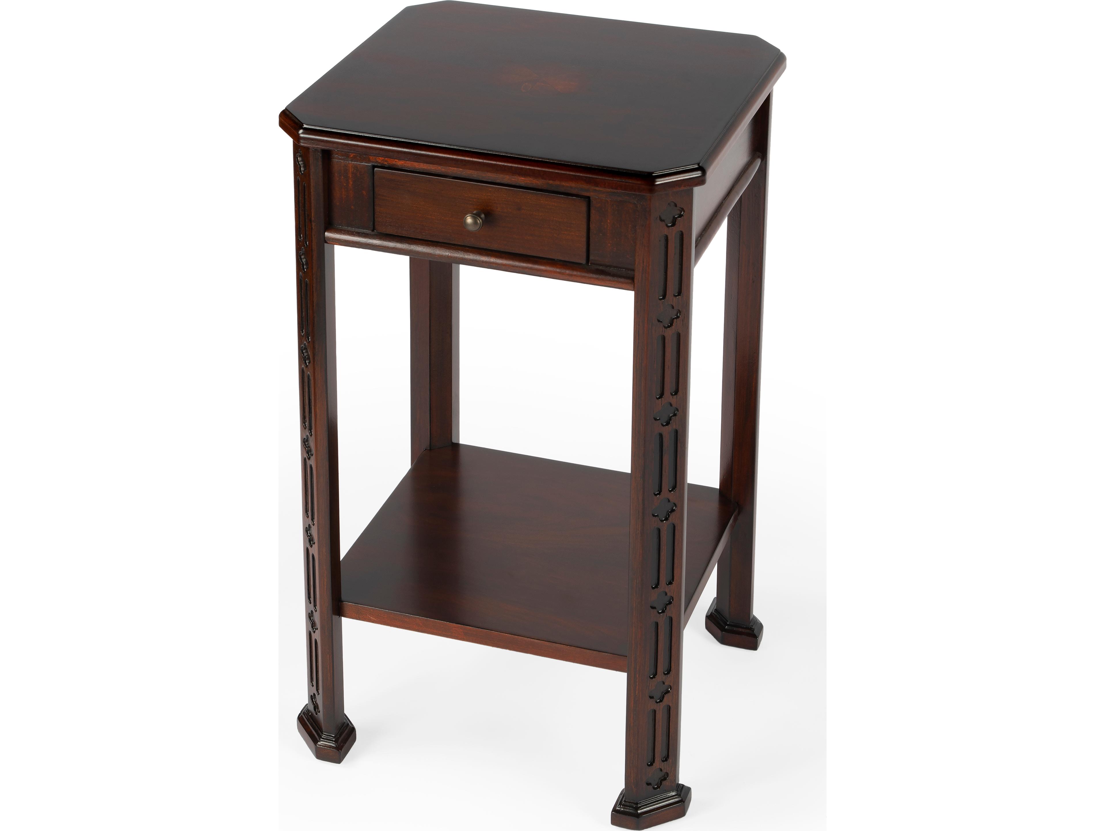 Moyer Rectangular Wood Cherry End Table