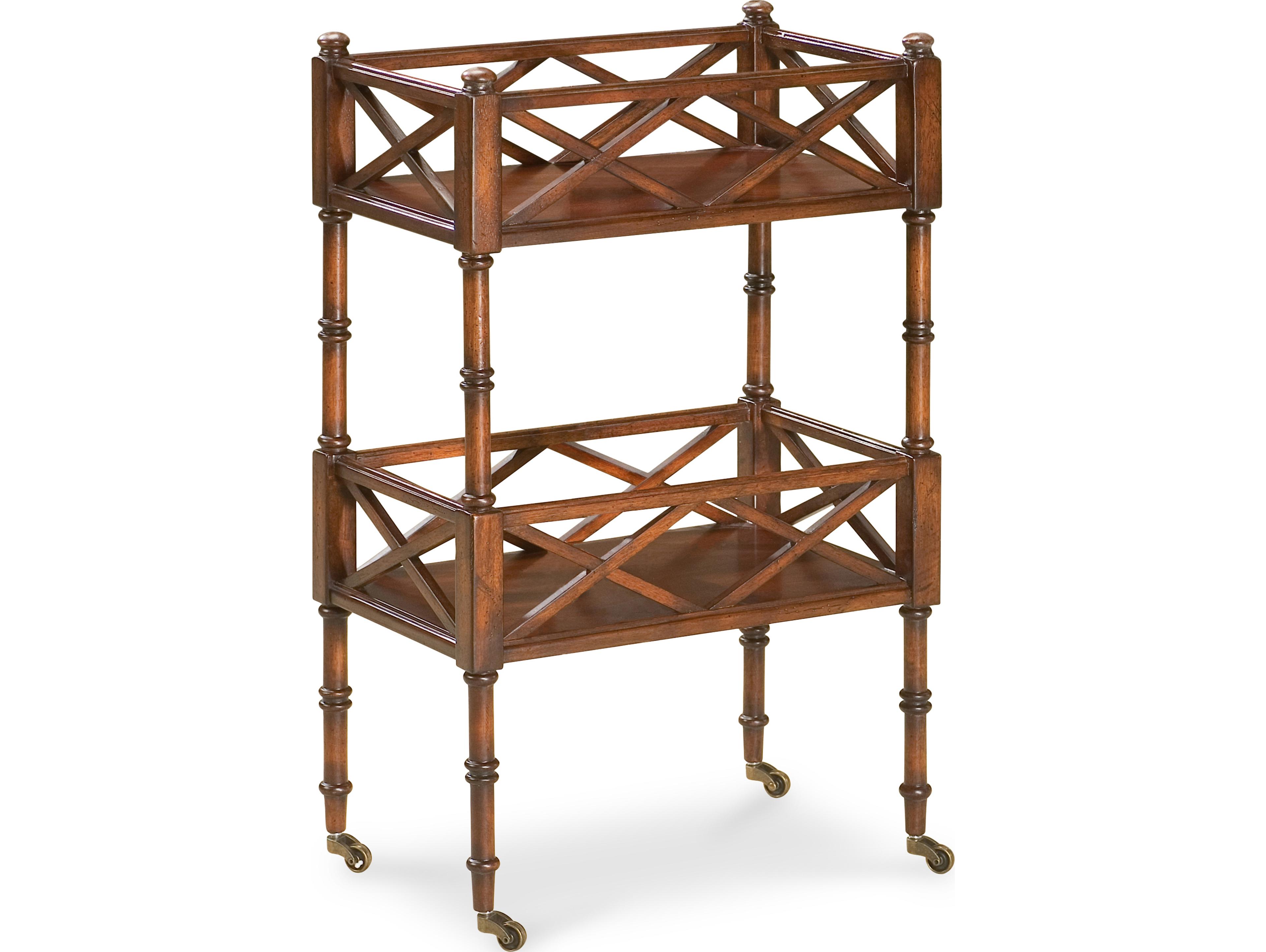 Butler Foster Wood Brown Cherry Bar Cart