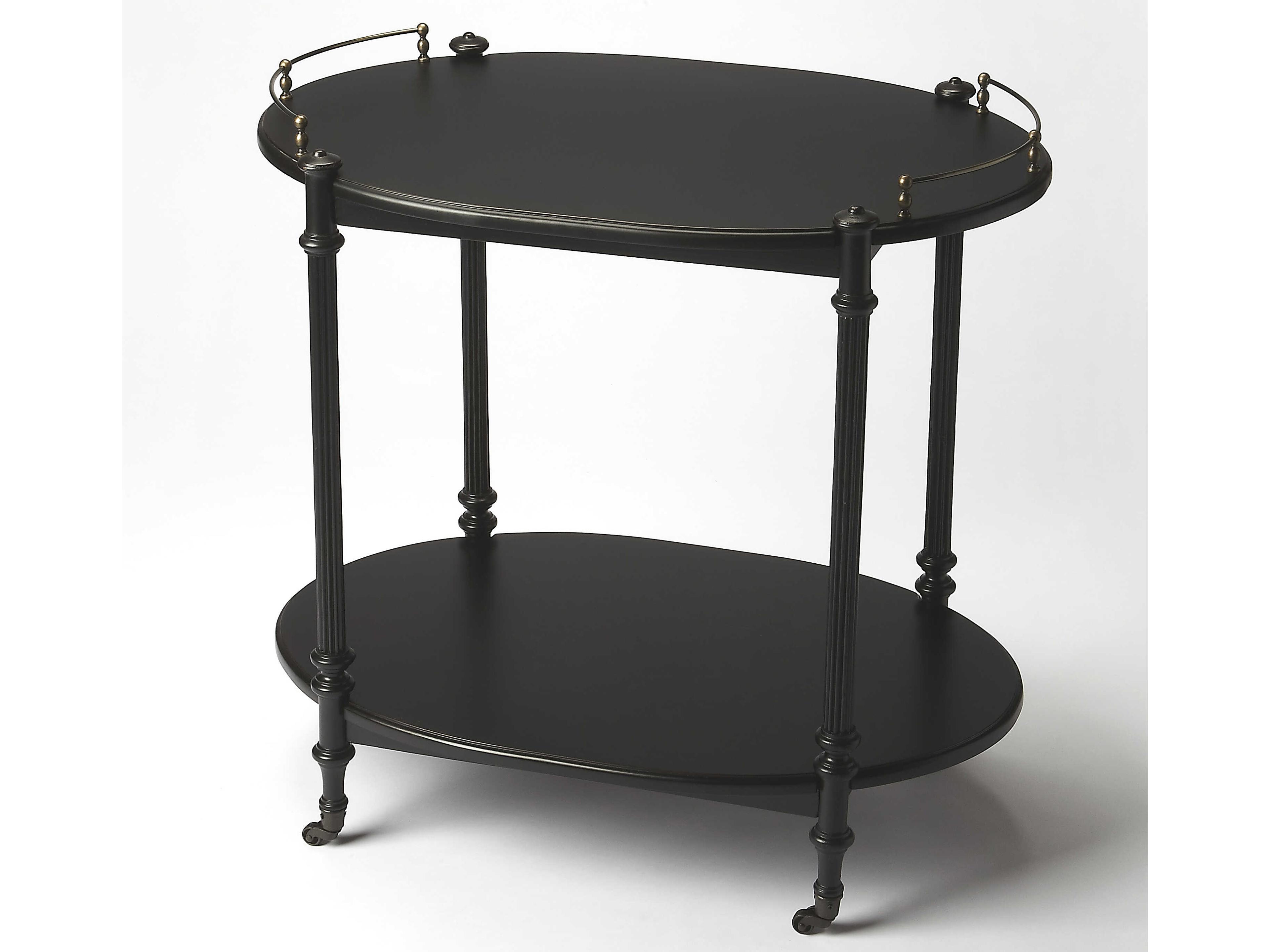 Butler Kathleen Wood Black Licorice Bar Cart